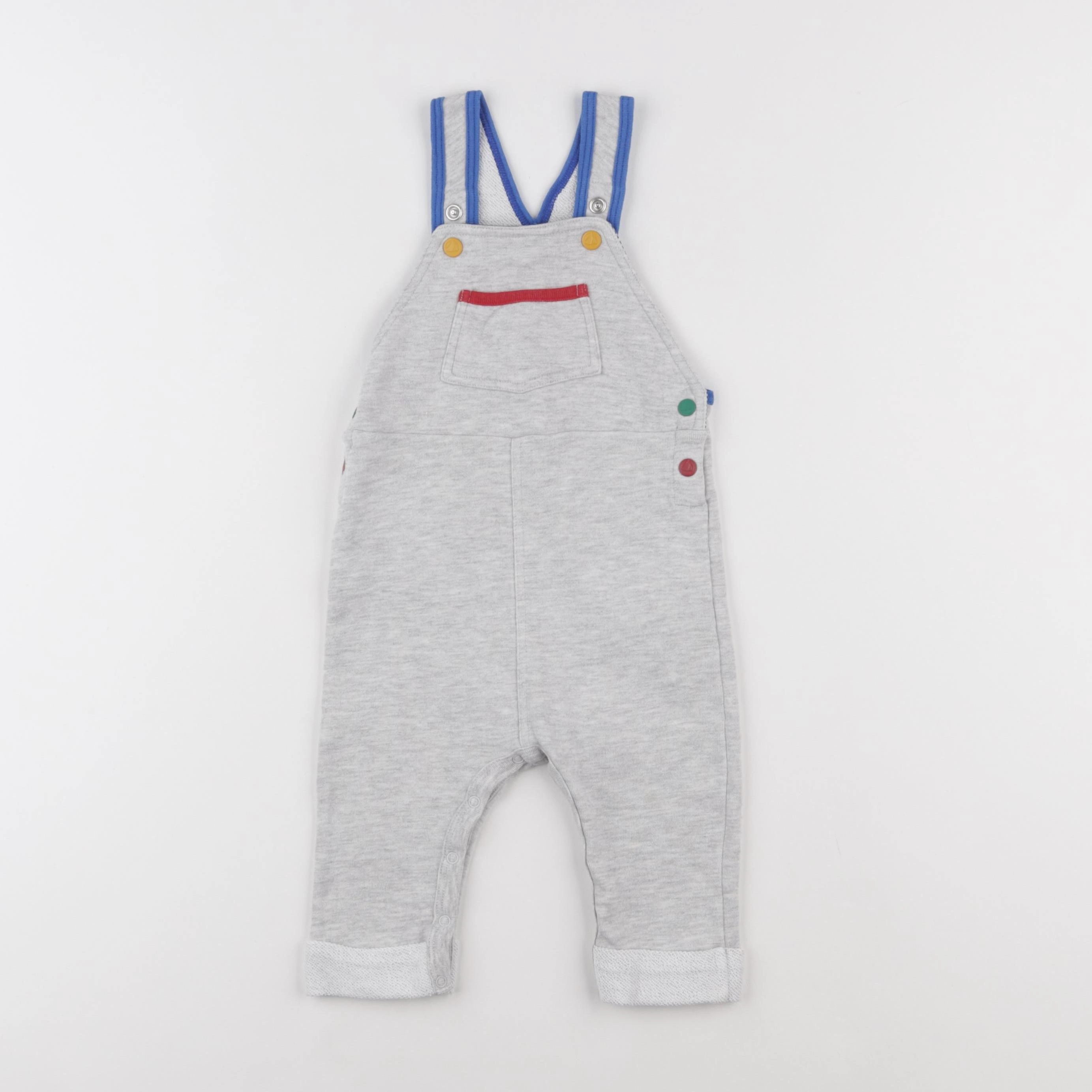 Petit Bateau - salopette gris - 12 mois