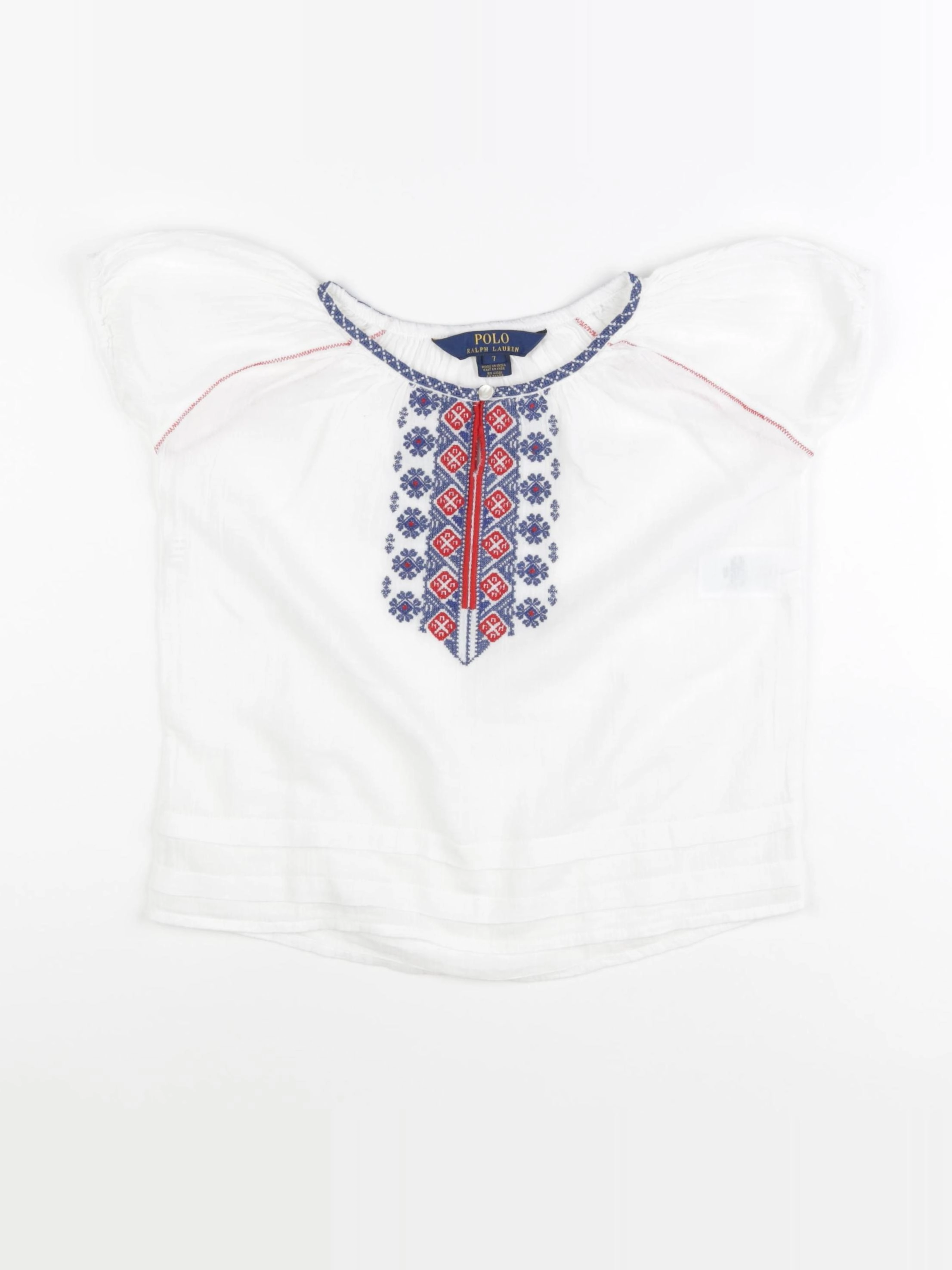 Ralph Lauren - blouse blanc - 7 ans