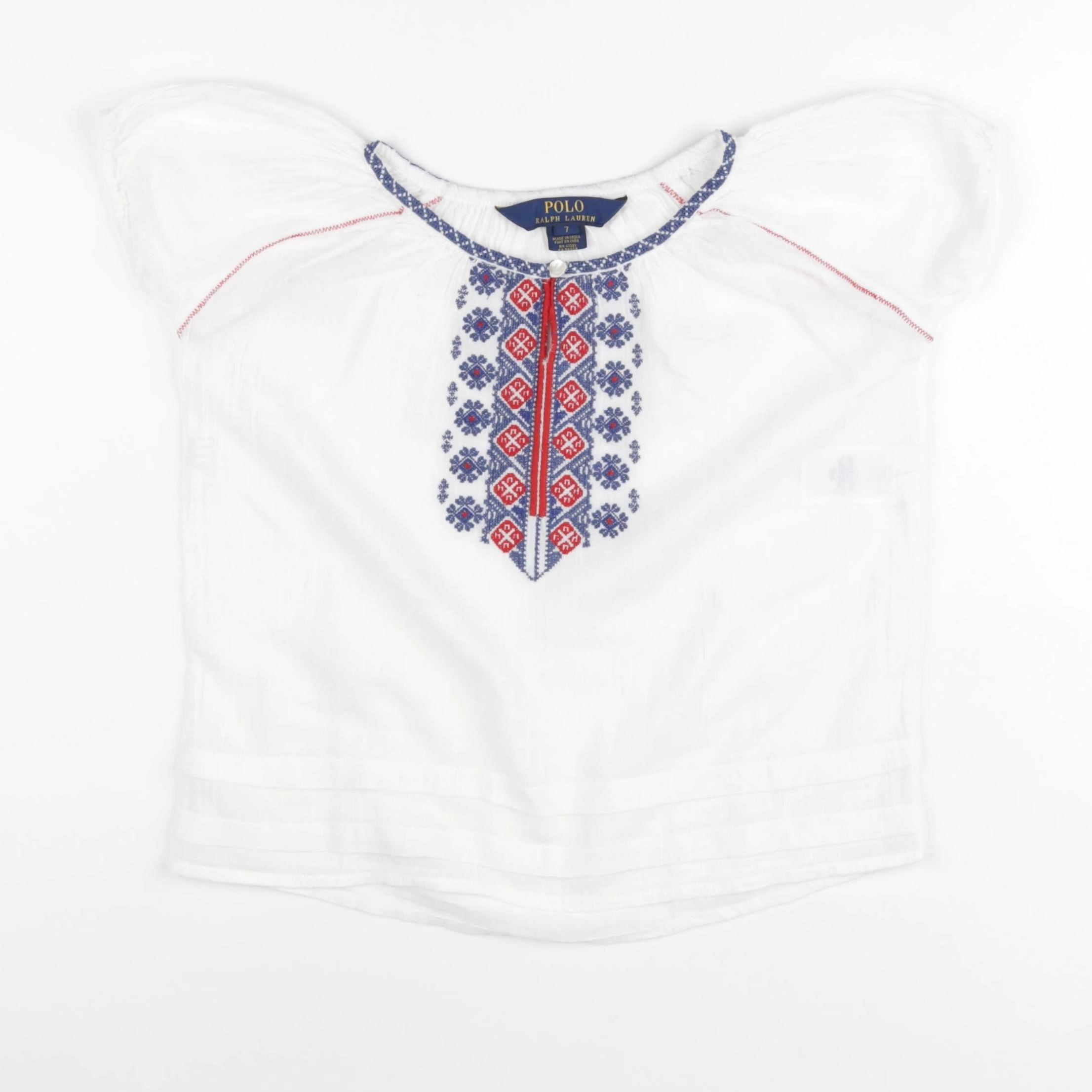 Ralph Lauren - blouse blanc - 7 ans