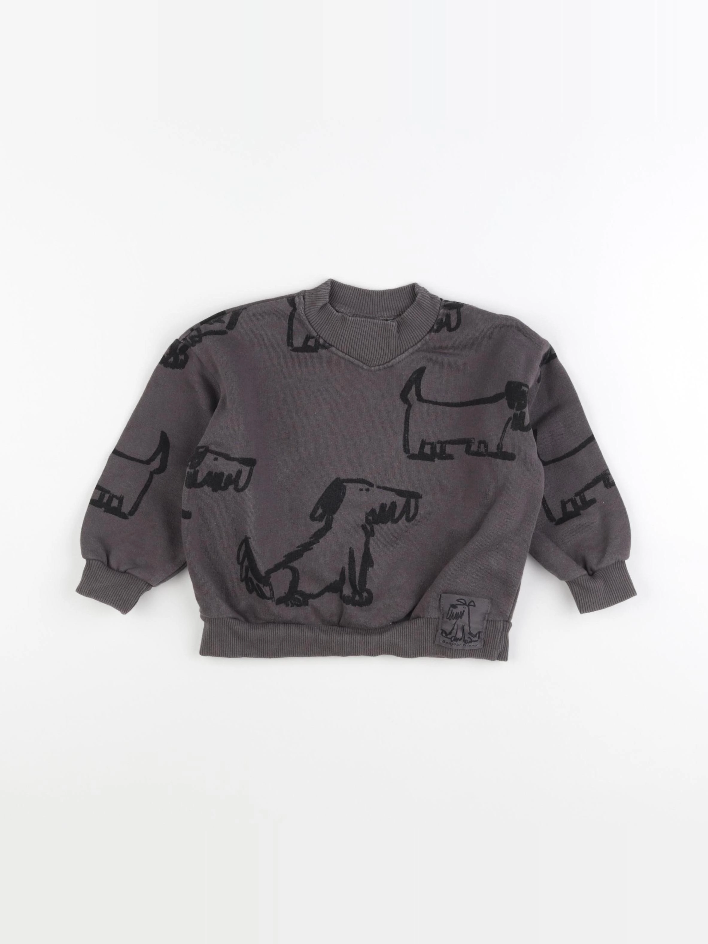Zara - sweat marron - 2/3 ans