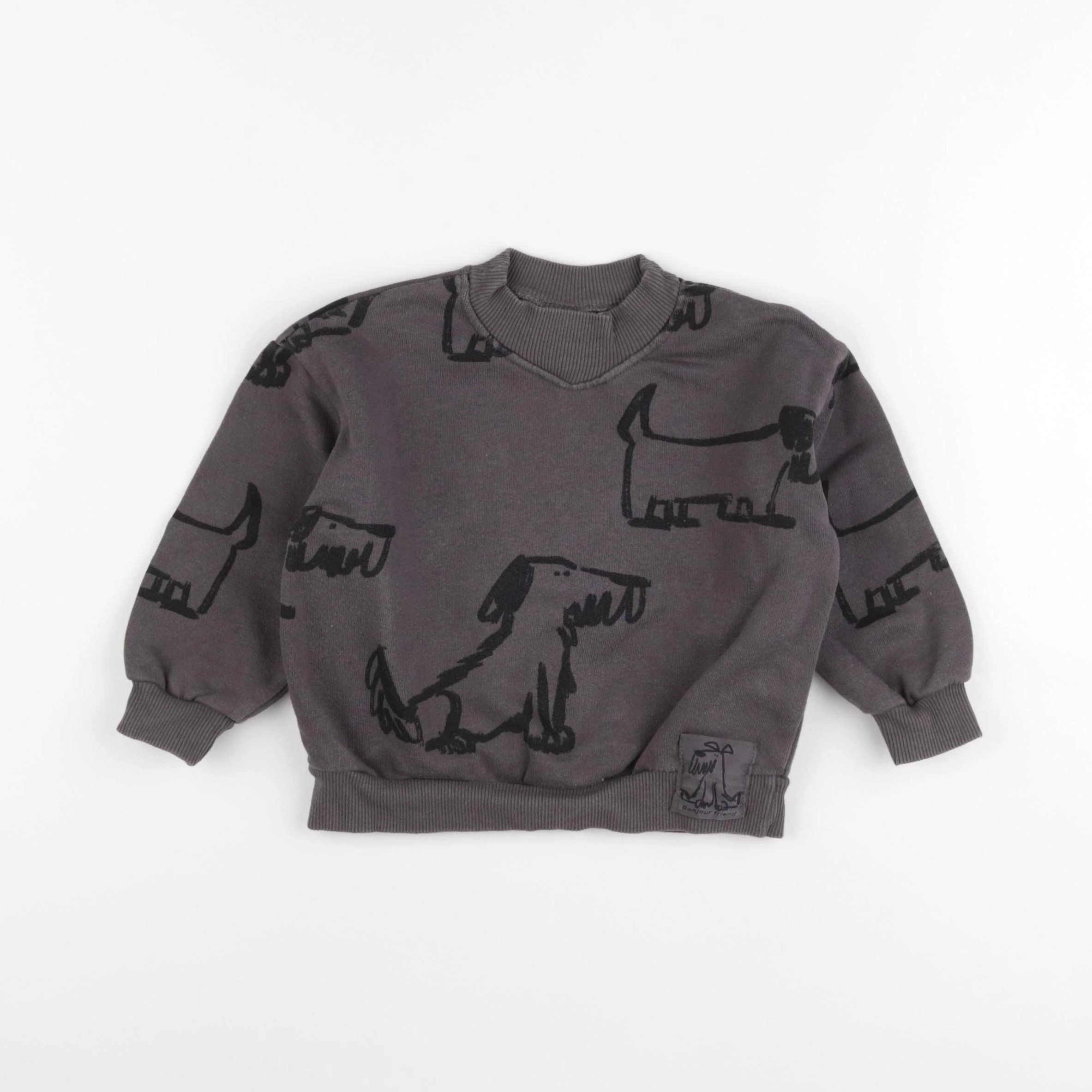 Zara - sweat marron - 2/3 ans