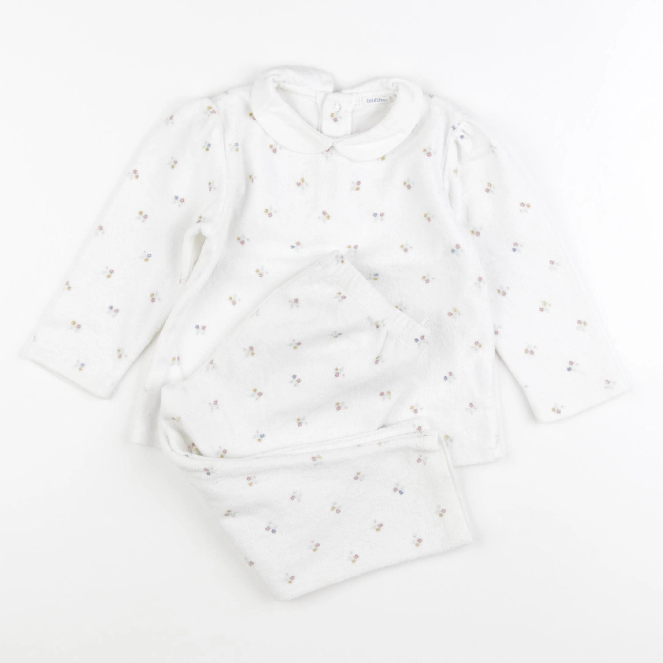 Boutchou - pyjama velours blanc - 24 mois