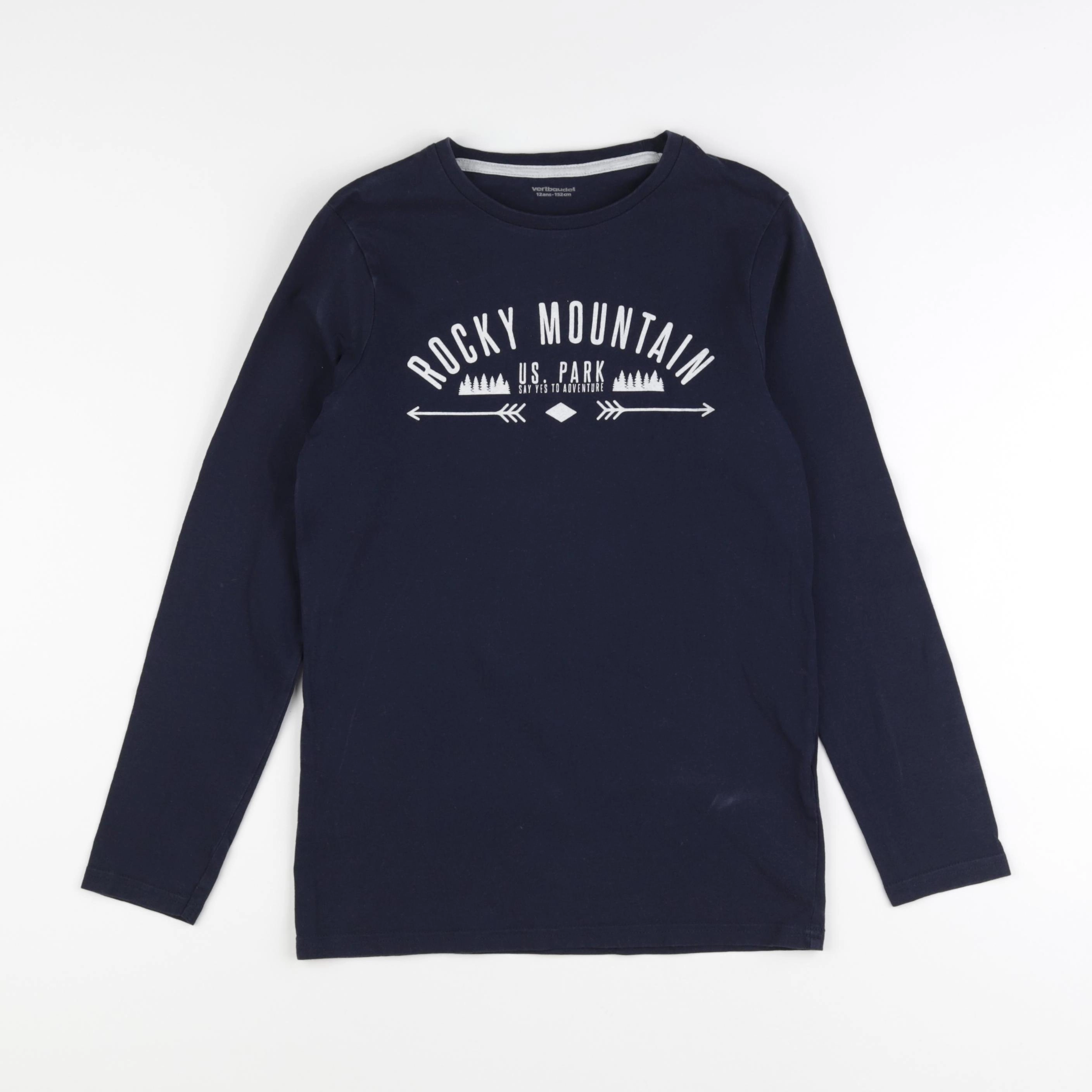 Vertbaudet - tee-shirt bleu - 12 ans
