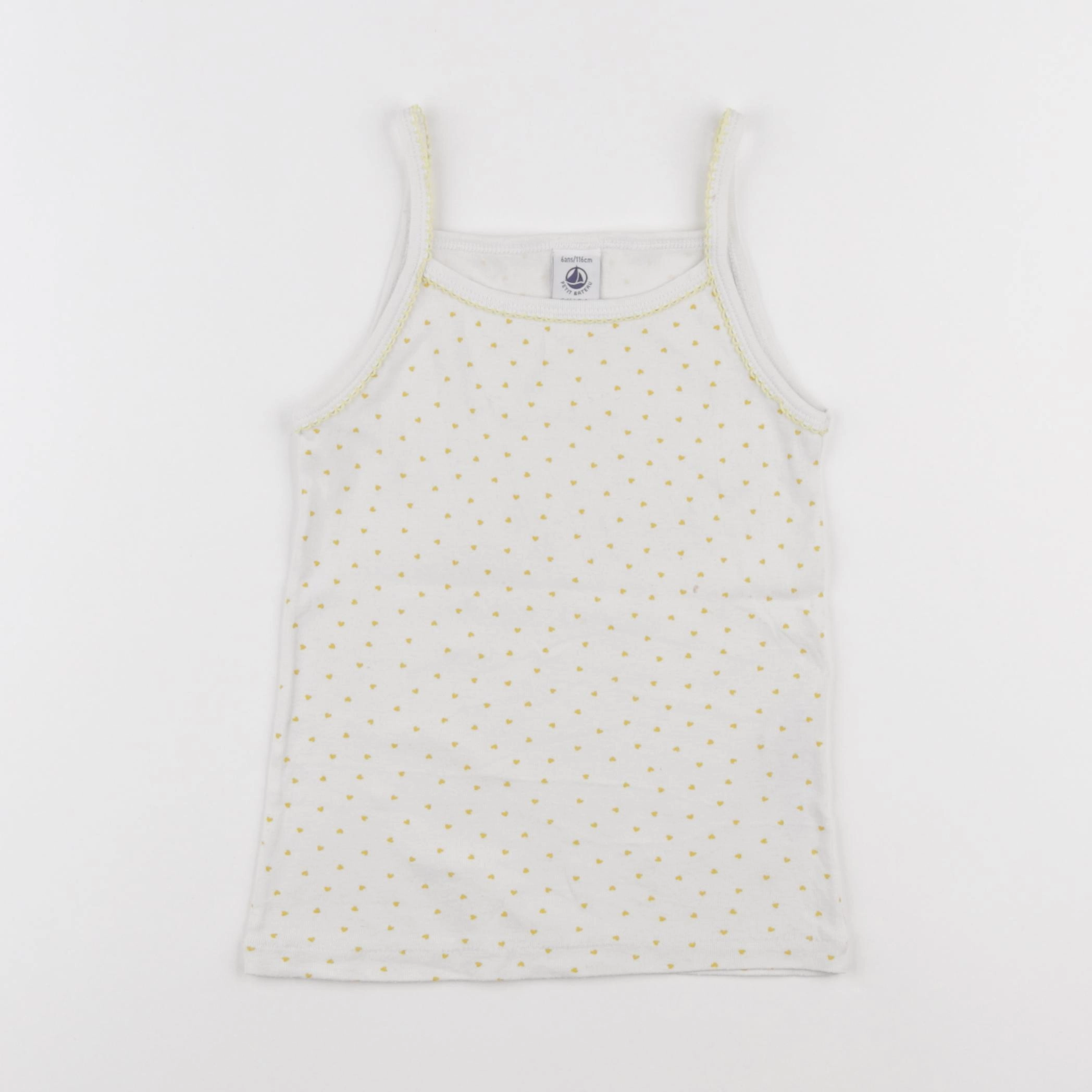 Petit Bateau - maillot de corps jaune - 6 ans