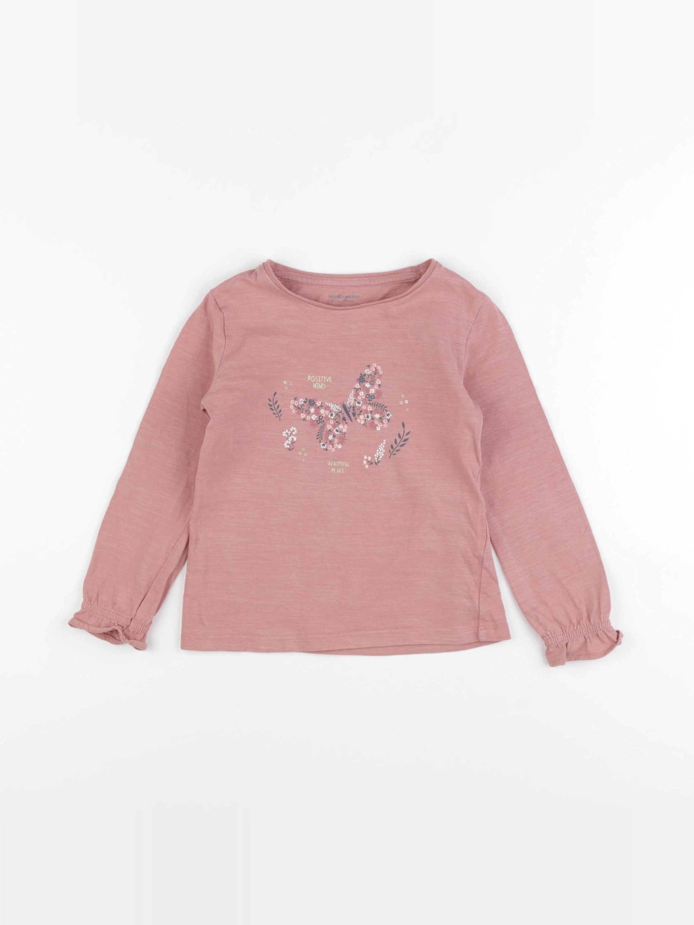 Vertbaudet - tee-shirt rose - 4 ans
