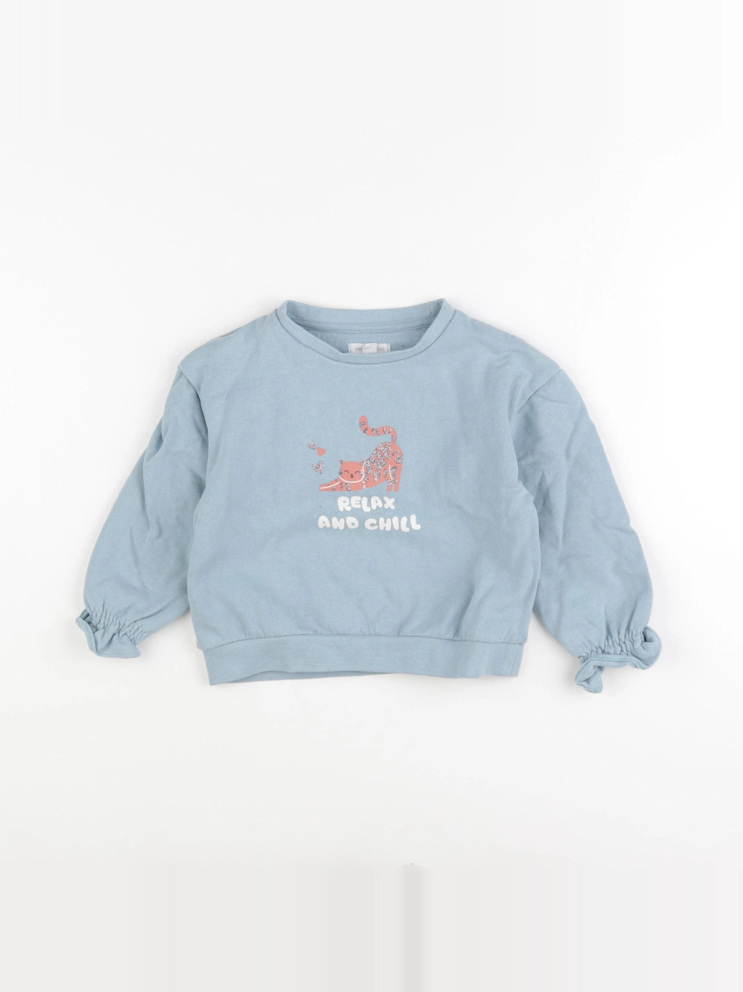 Vertbaudet - sweat bleu - 4 ans