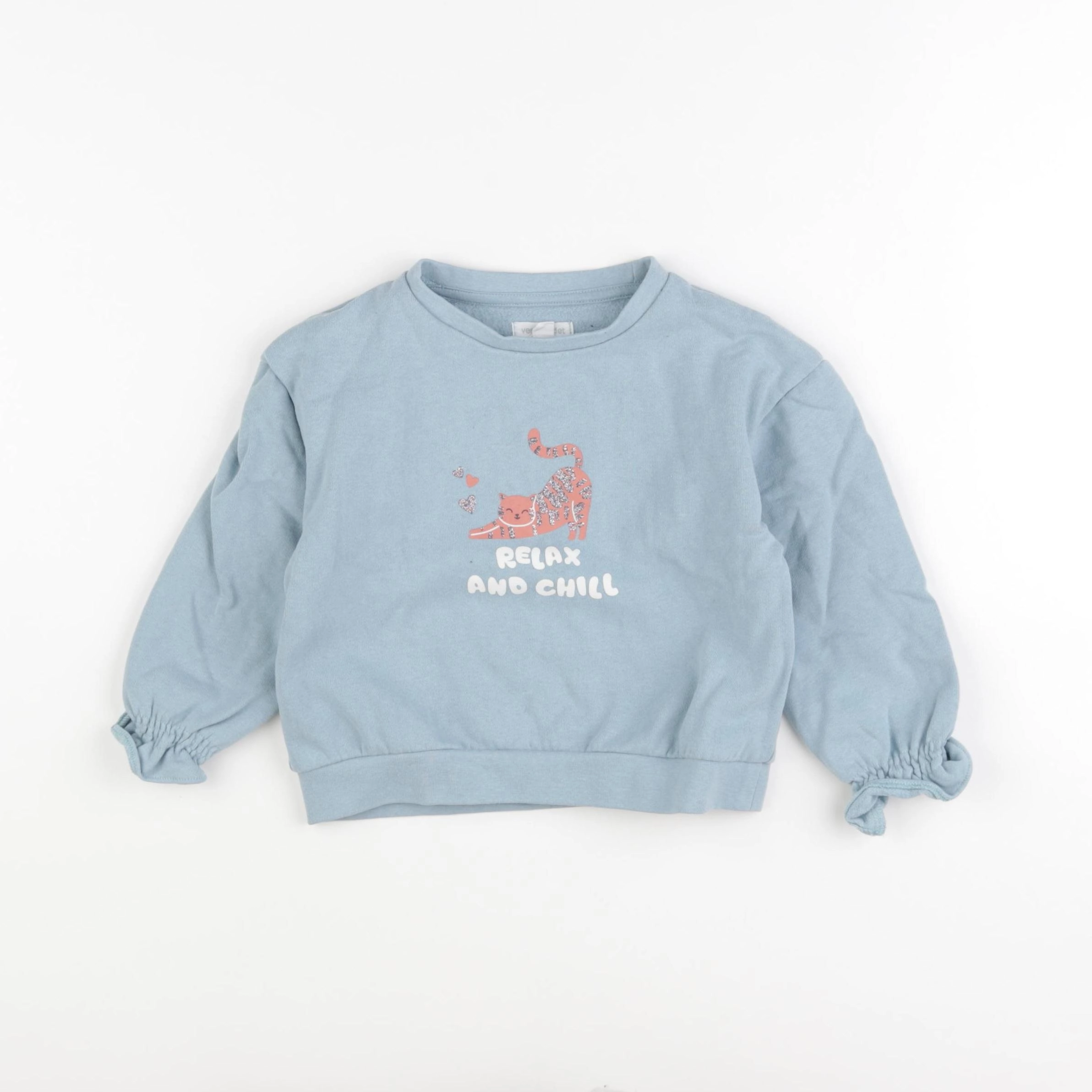 Vertbaudet - sweat bleu - 4 ans