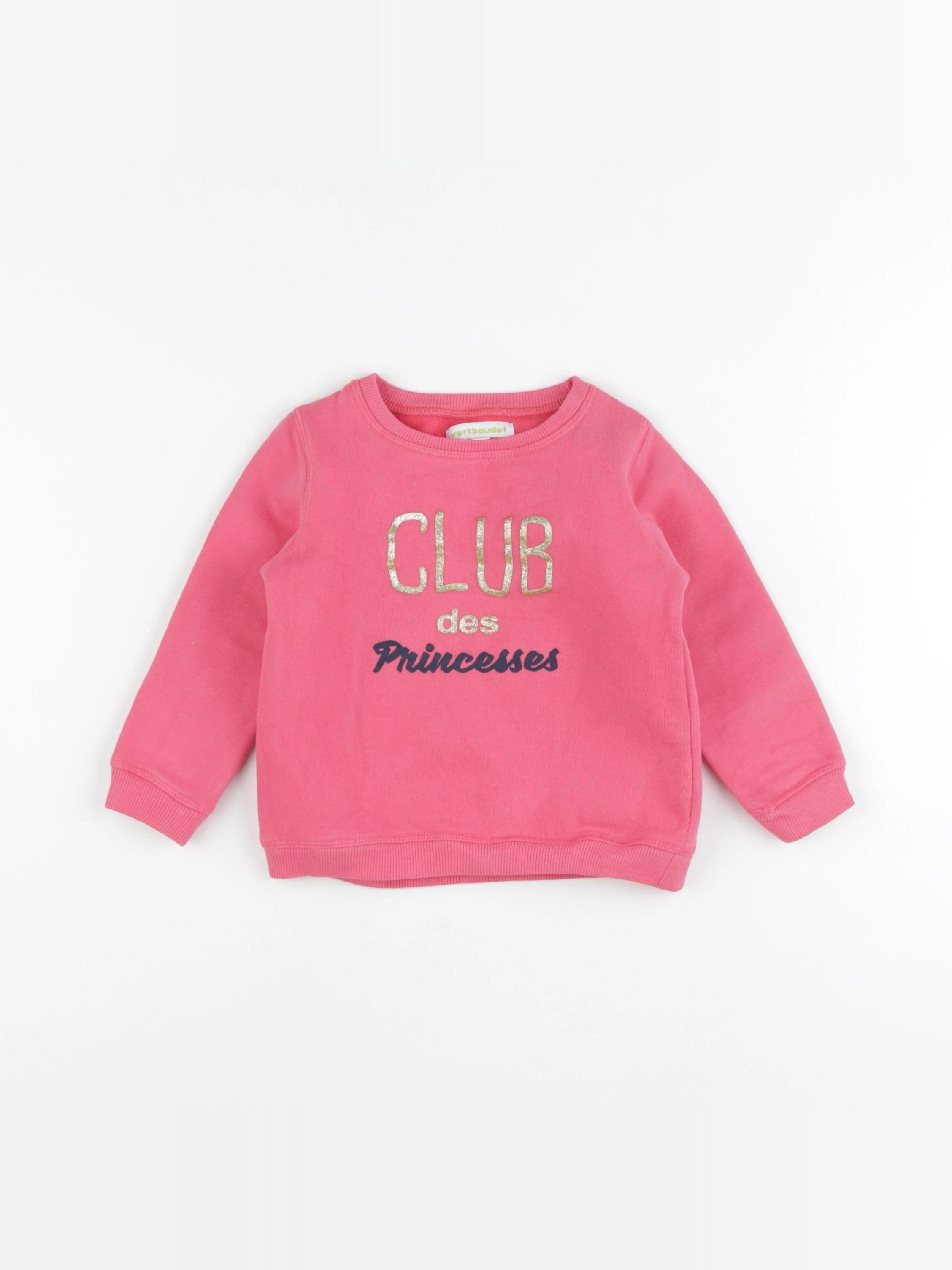 Vertbaudet - sweat rose - 3 ans