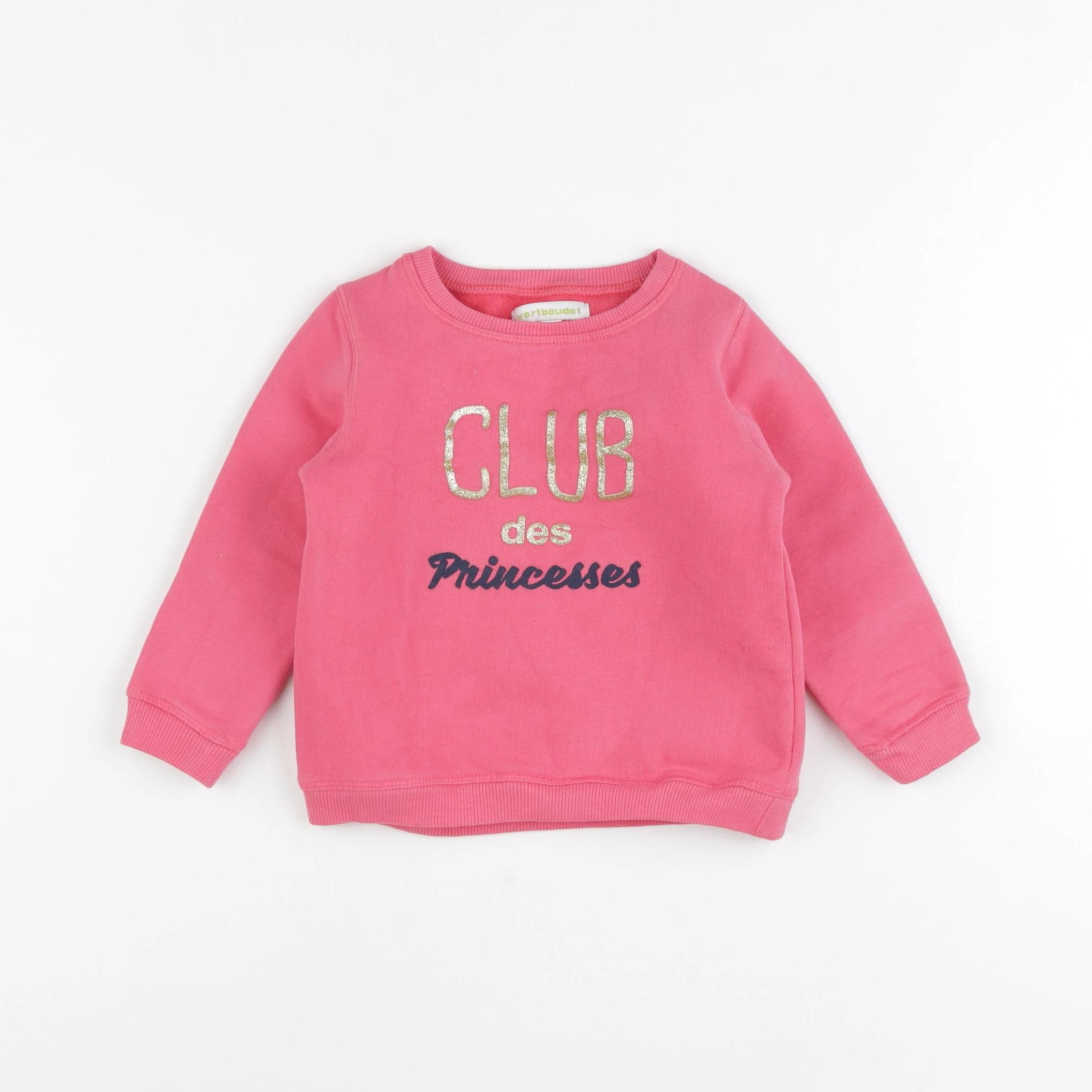 Vertbaudet - sweat rose - 3 ans