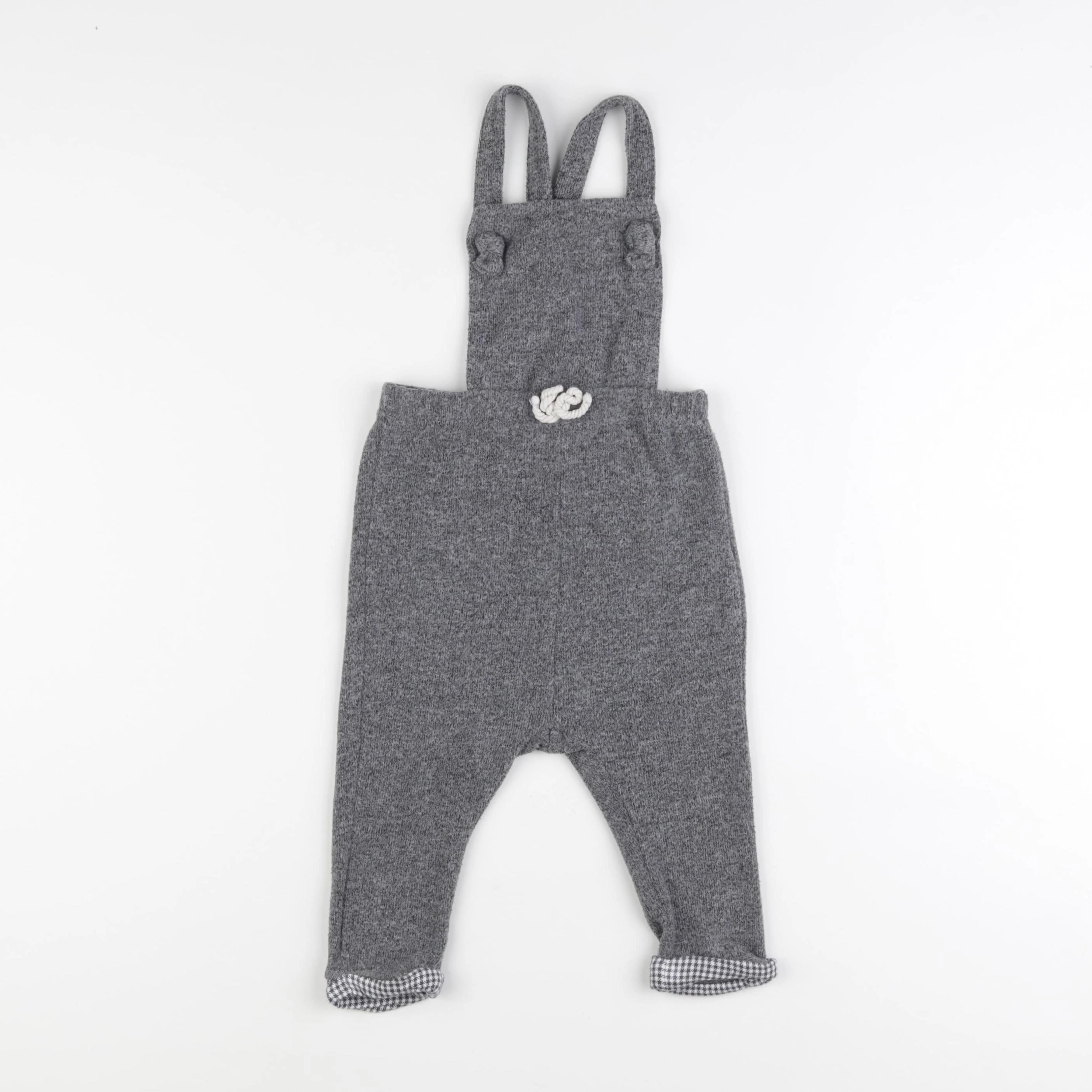 Zara - salopette gris - 12/18 mois