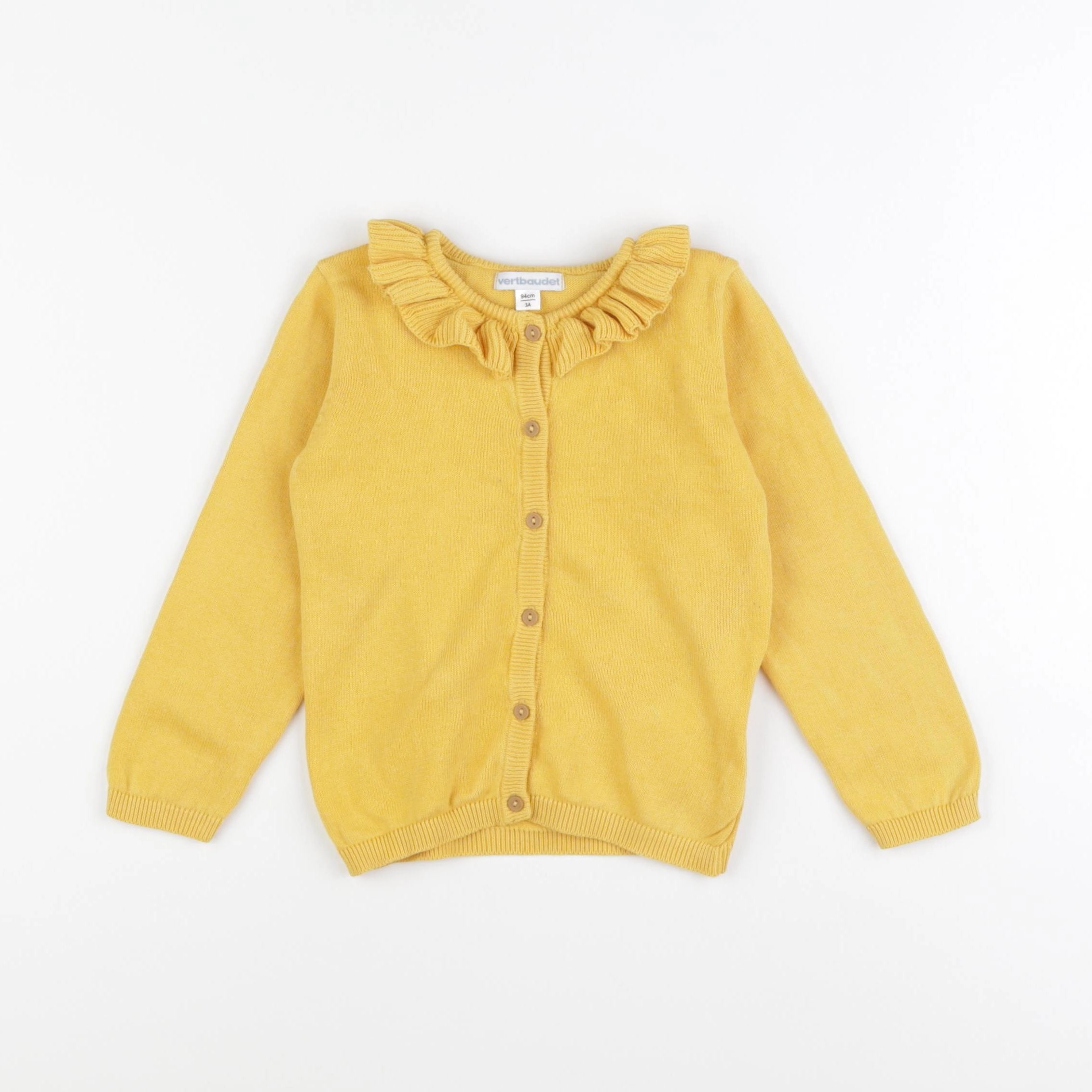 Vertbaudet - gilet jaune - 3 ans