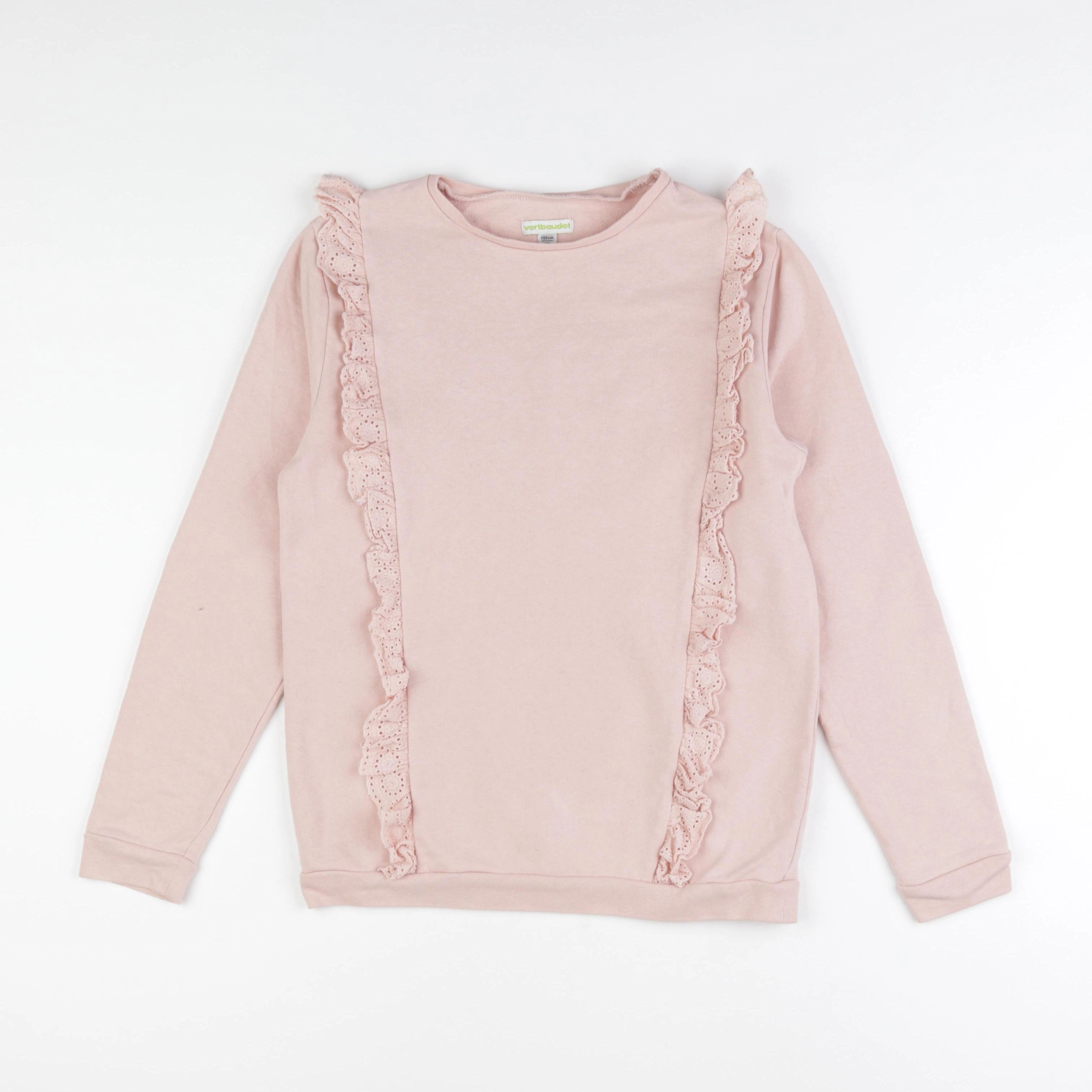 Vertbaudet - sweat rose - 12 ans