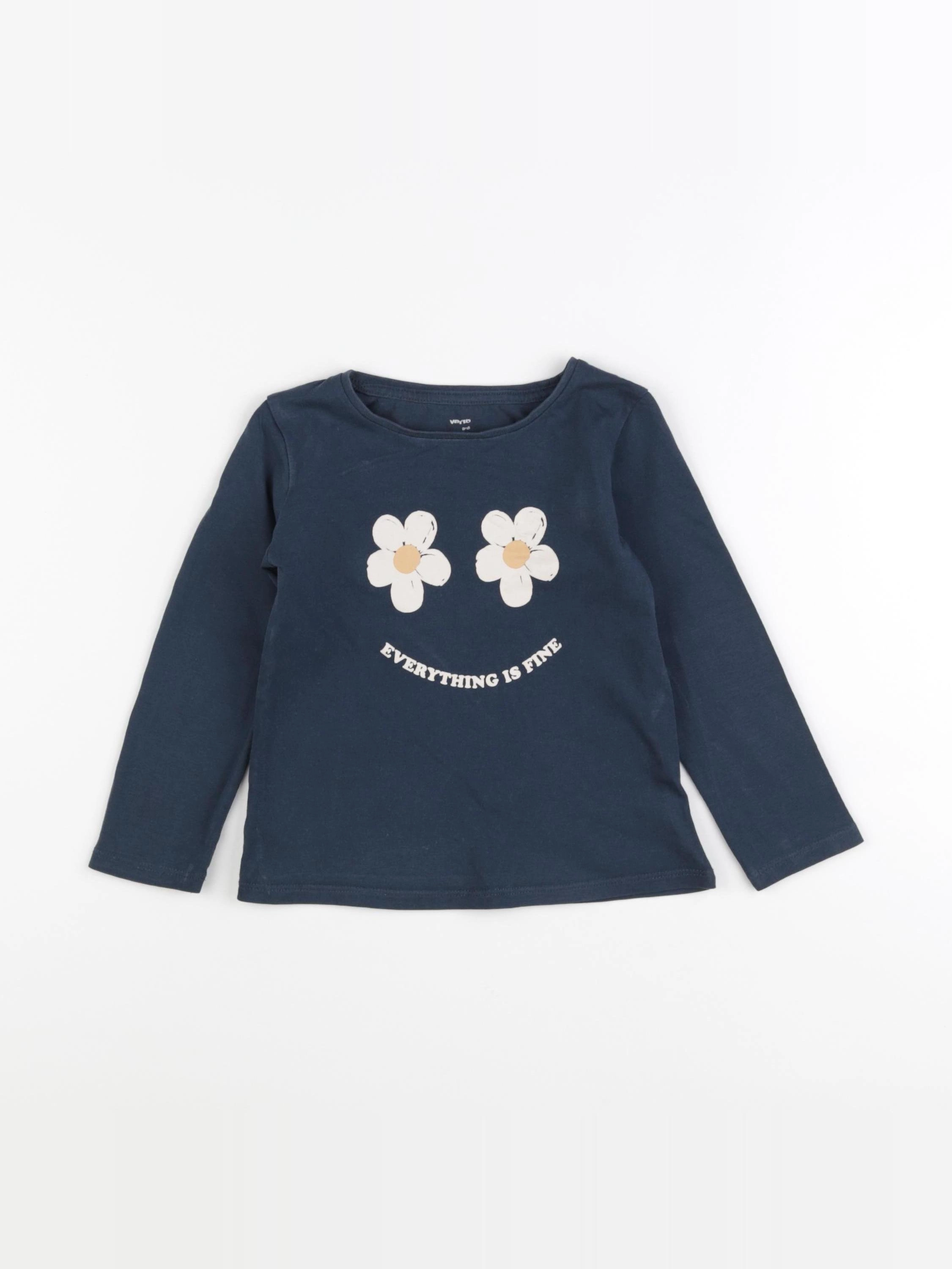 Vertbaudet - tee-shirt bleu - 3 ans