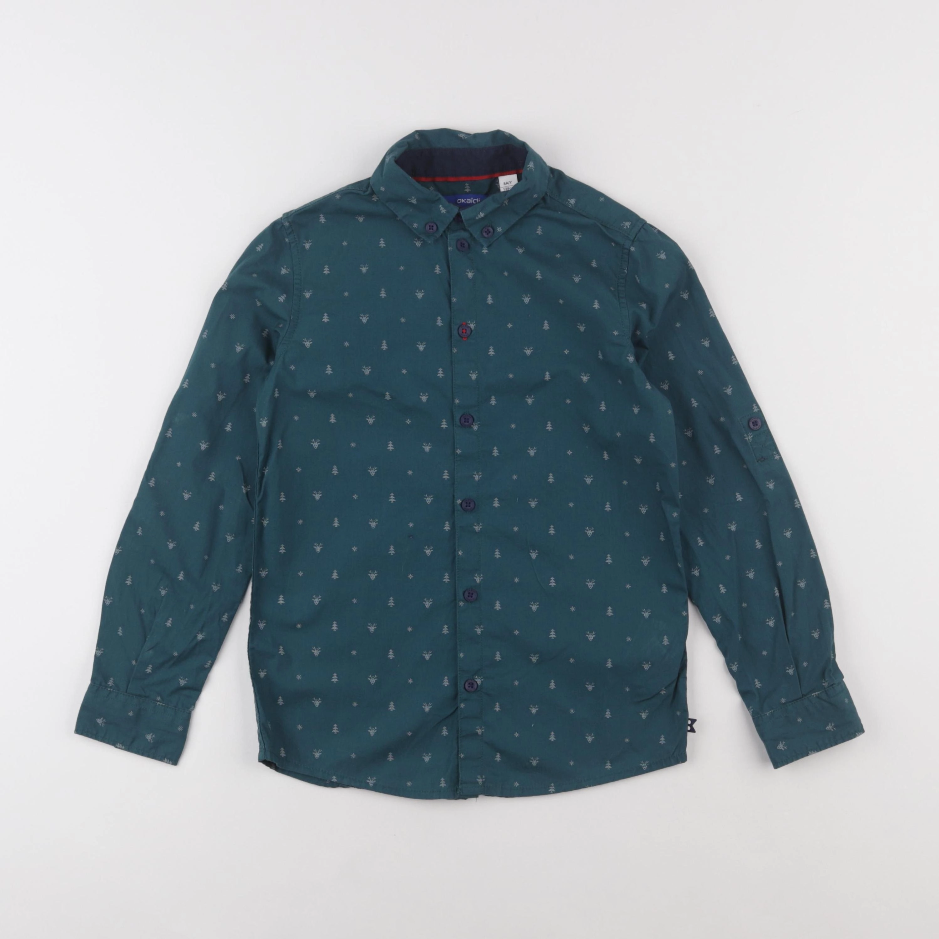 Okaidi - chemise vert - 8 ans