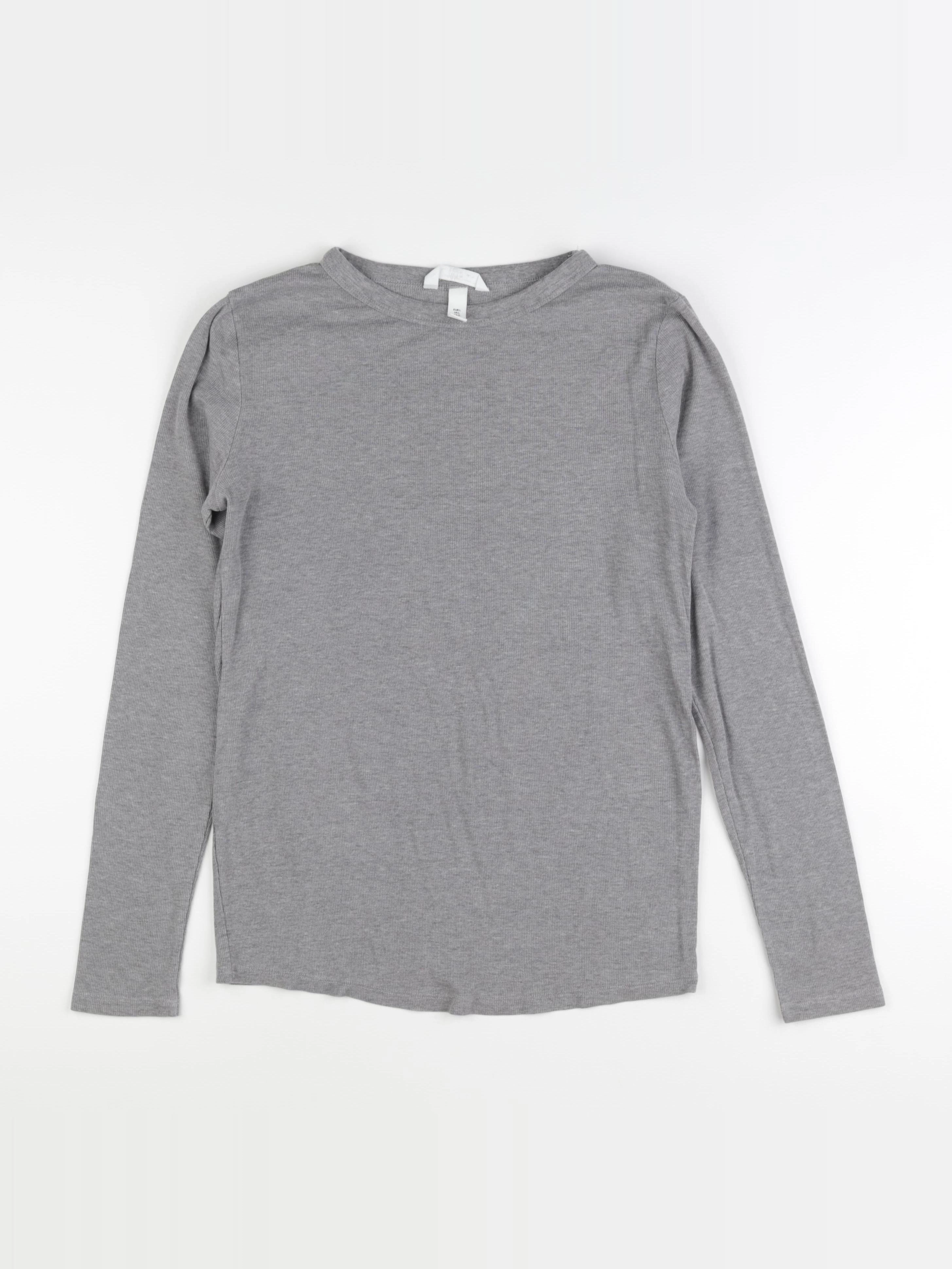 H&M - tee-shirt grossesse gris - l