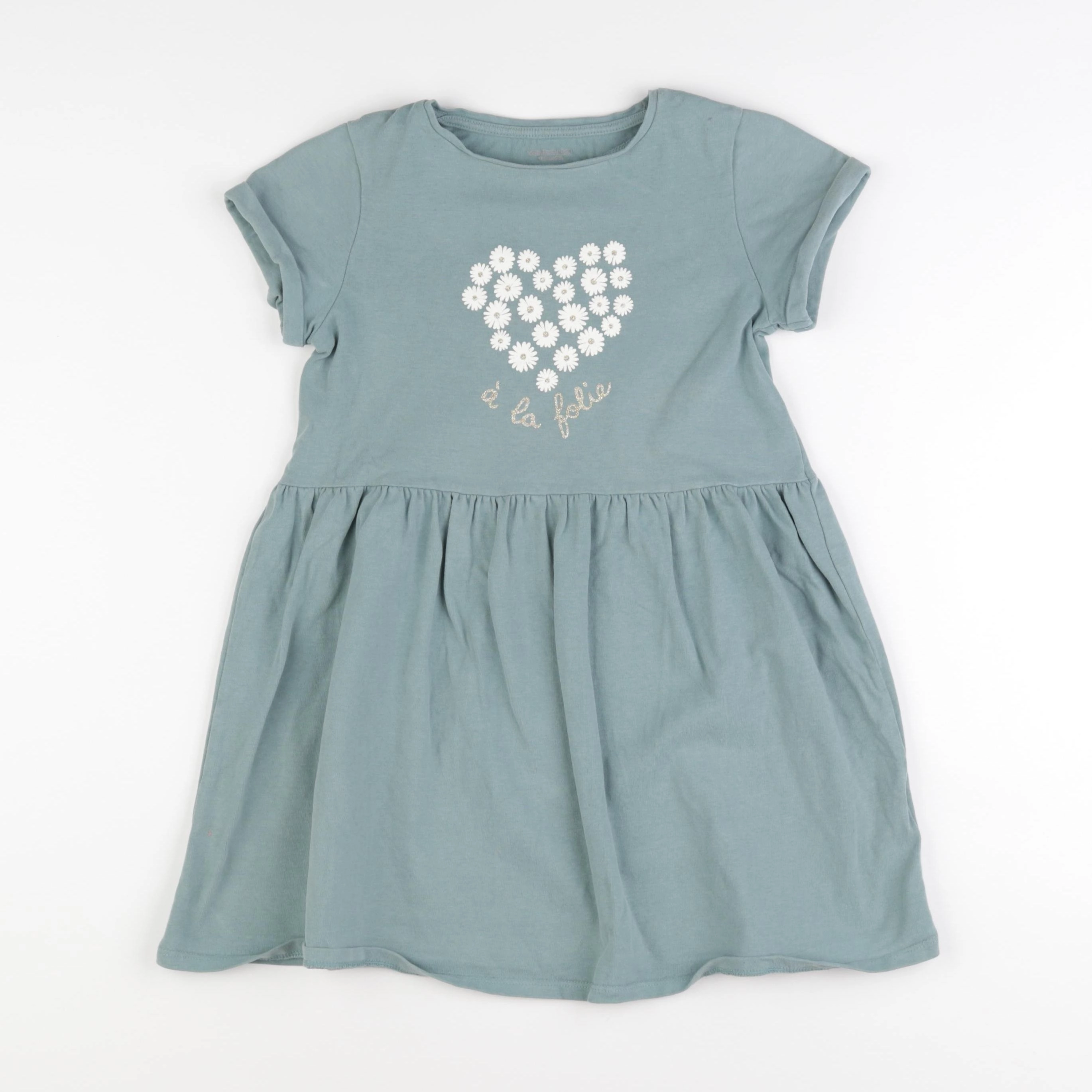 Vertbaudet - robe vert - 8 ans