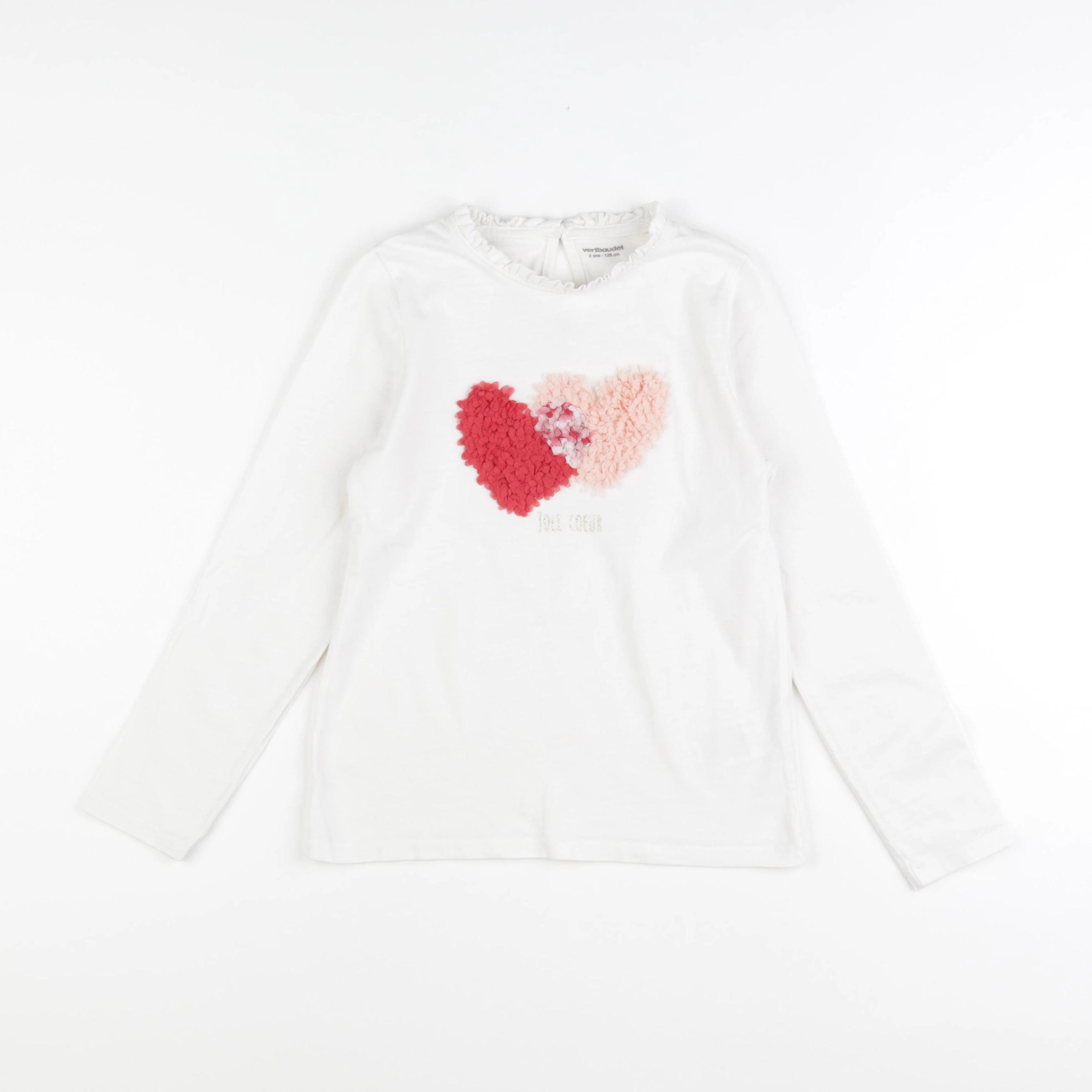 Vertbaudet - tee-shirt blanc - 6 ans