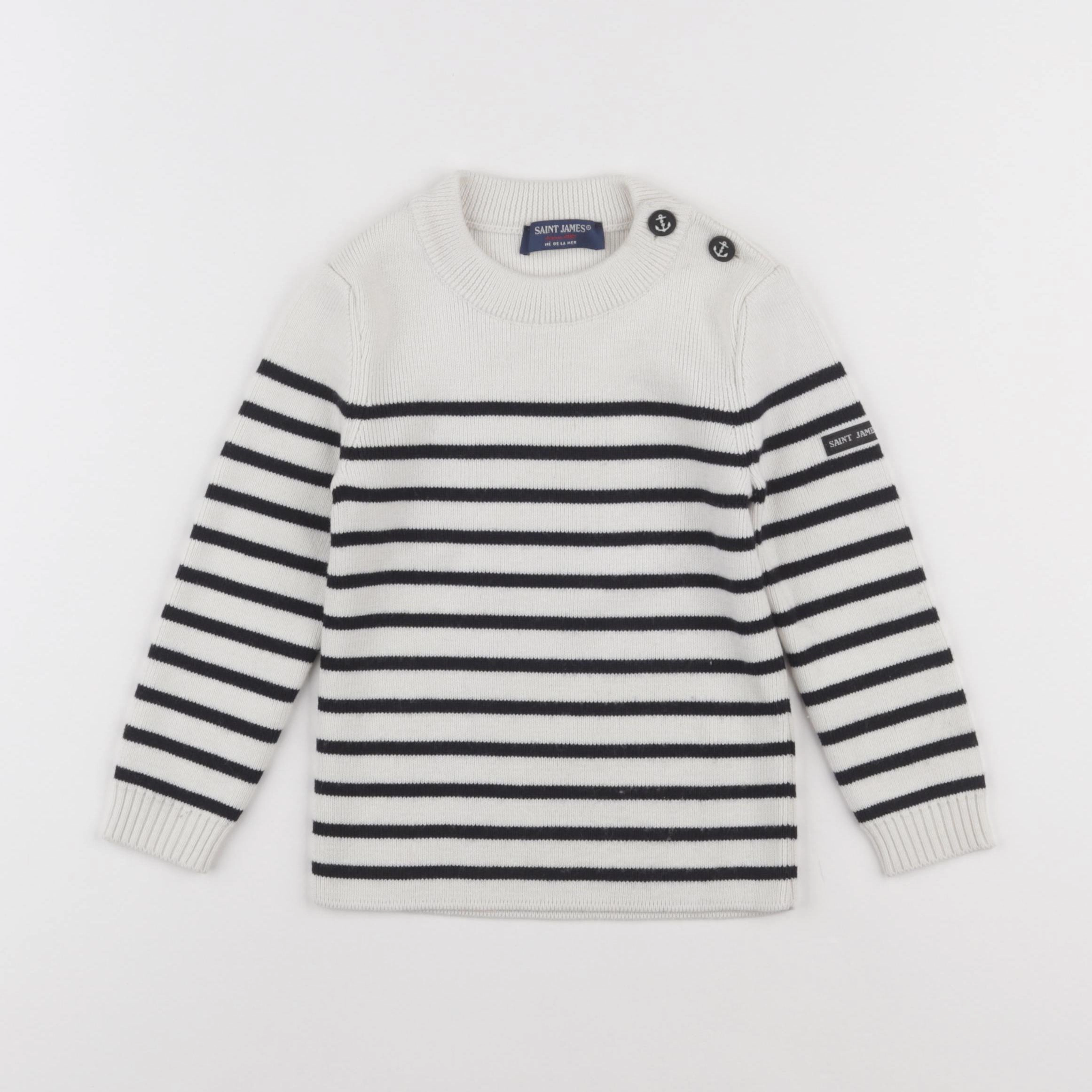 Saint James - pull bleu - 4 ans