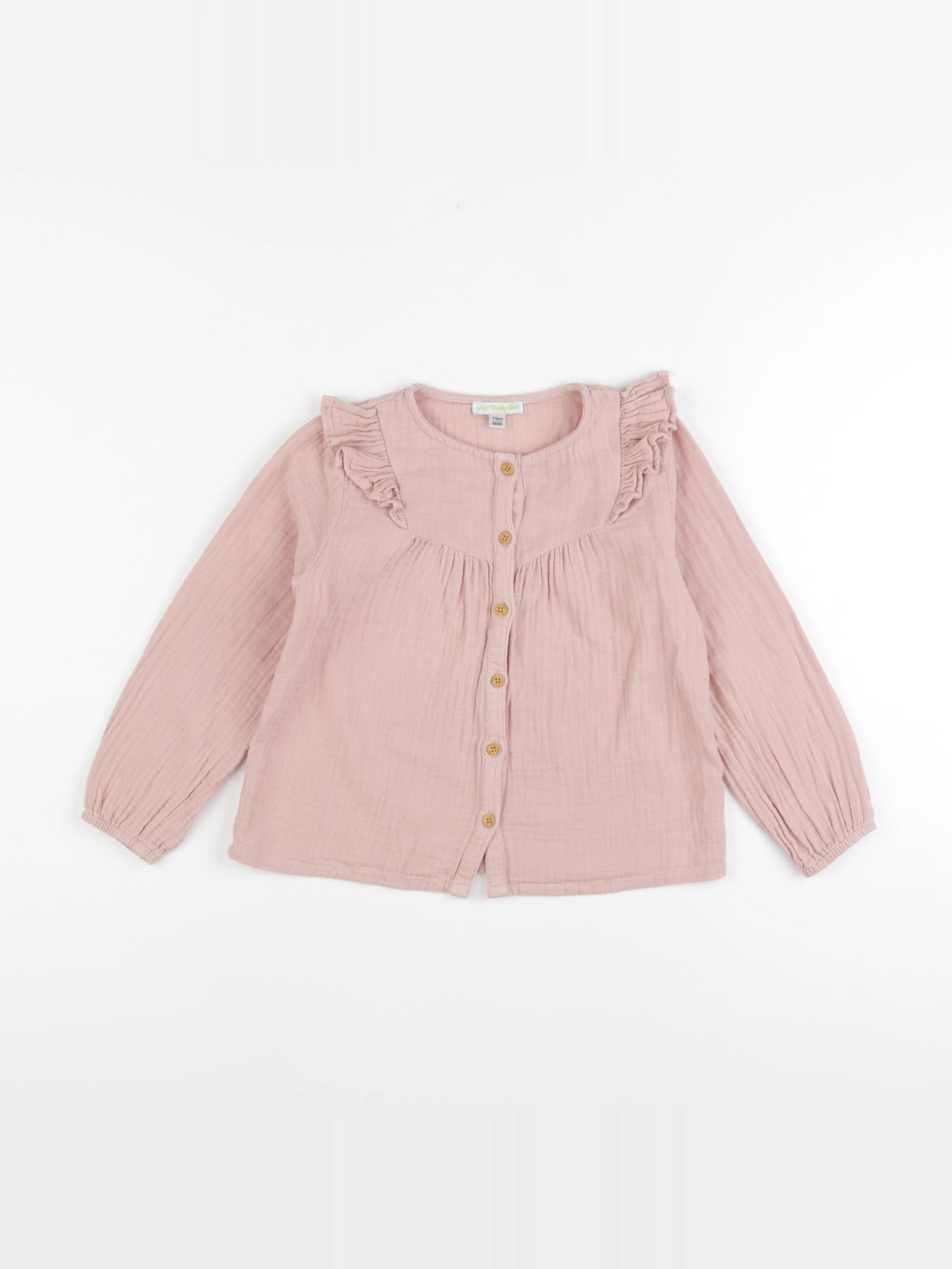 Vertbaudet - chemise rose - 6 ans