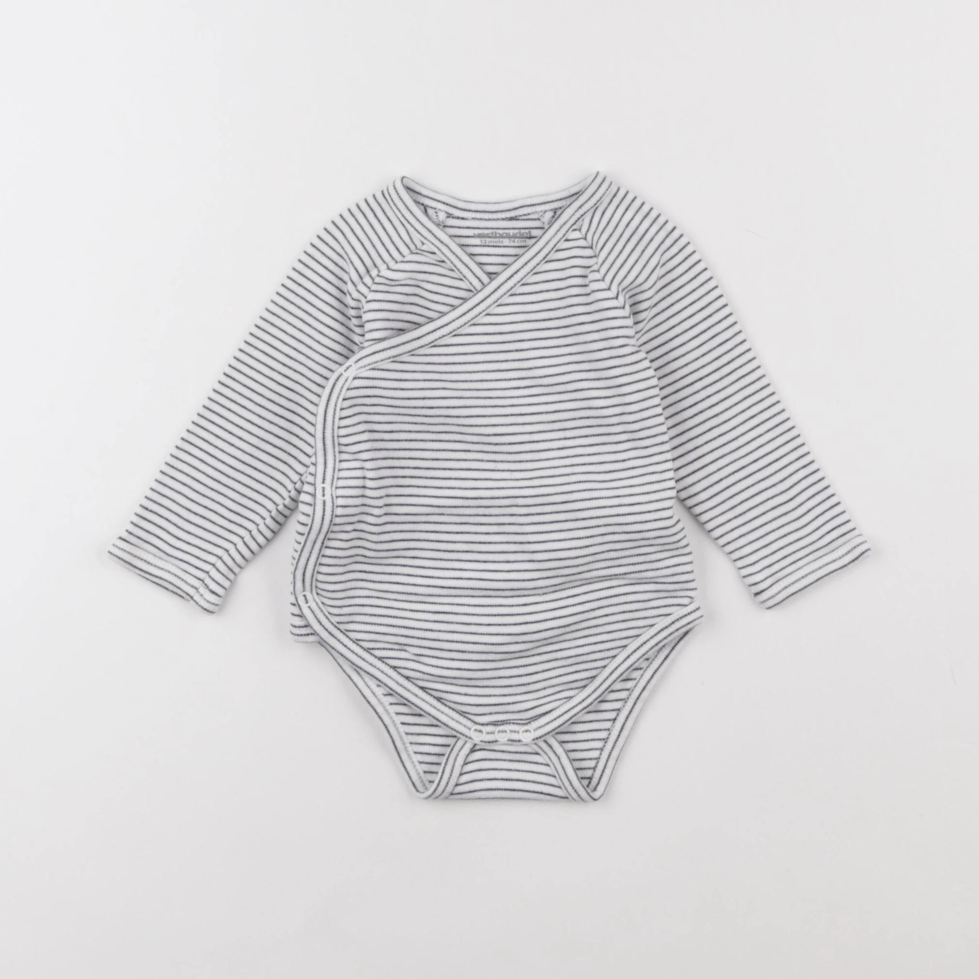 Vertbaudet - body bleu - 12 mois
