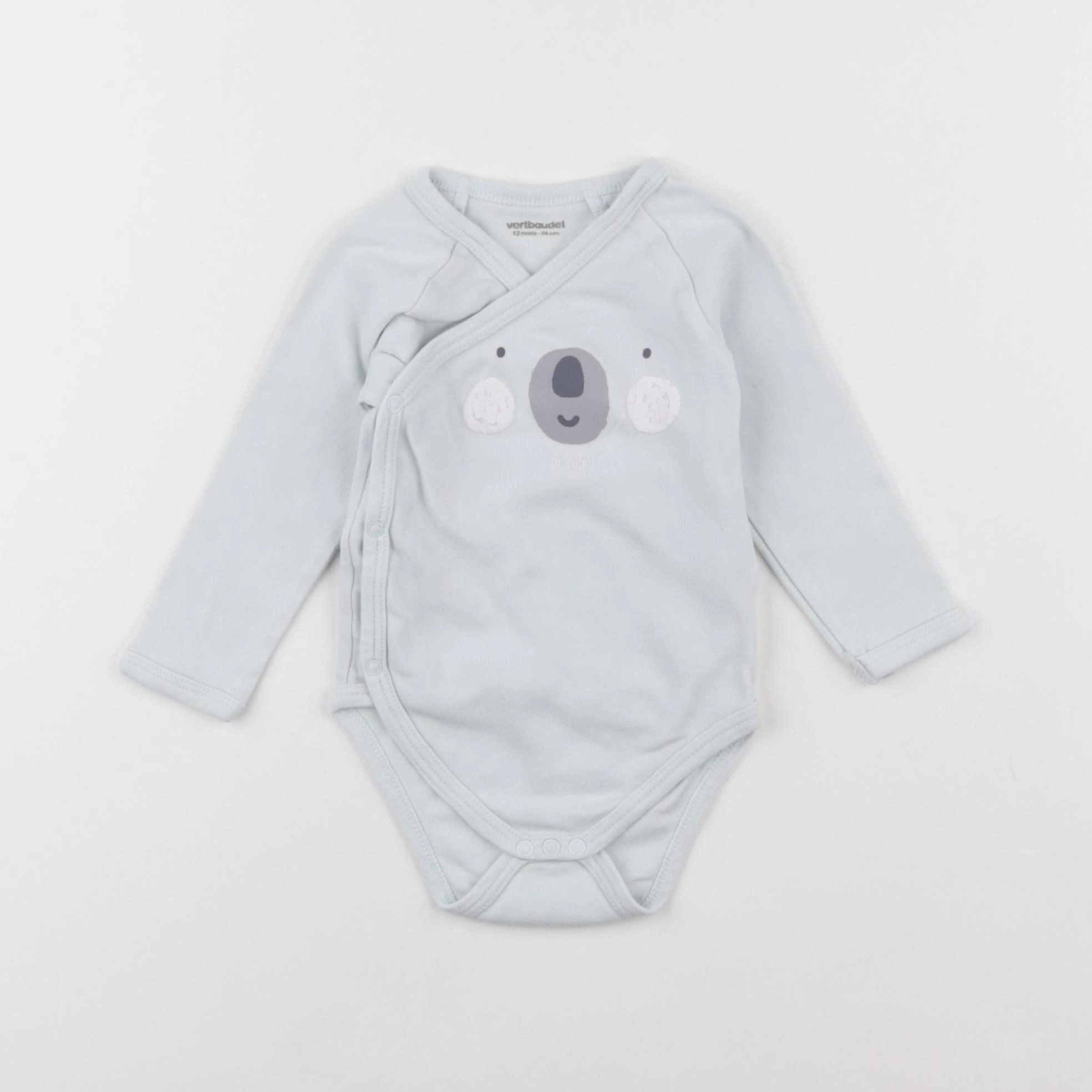 Vertbaudet - body bleu - 12 mois