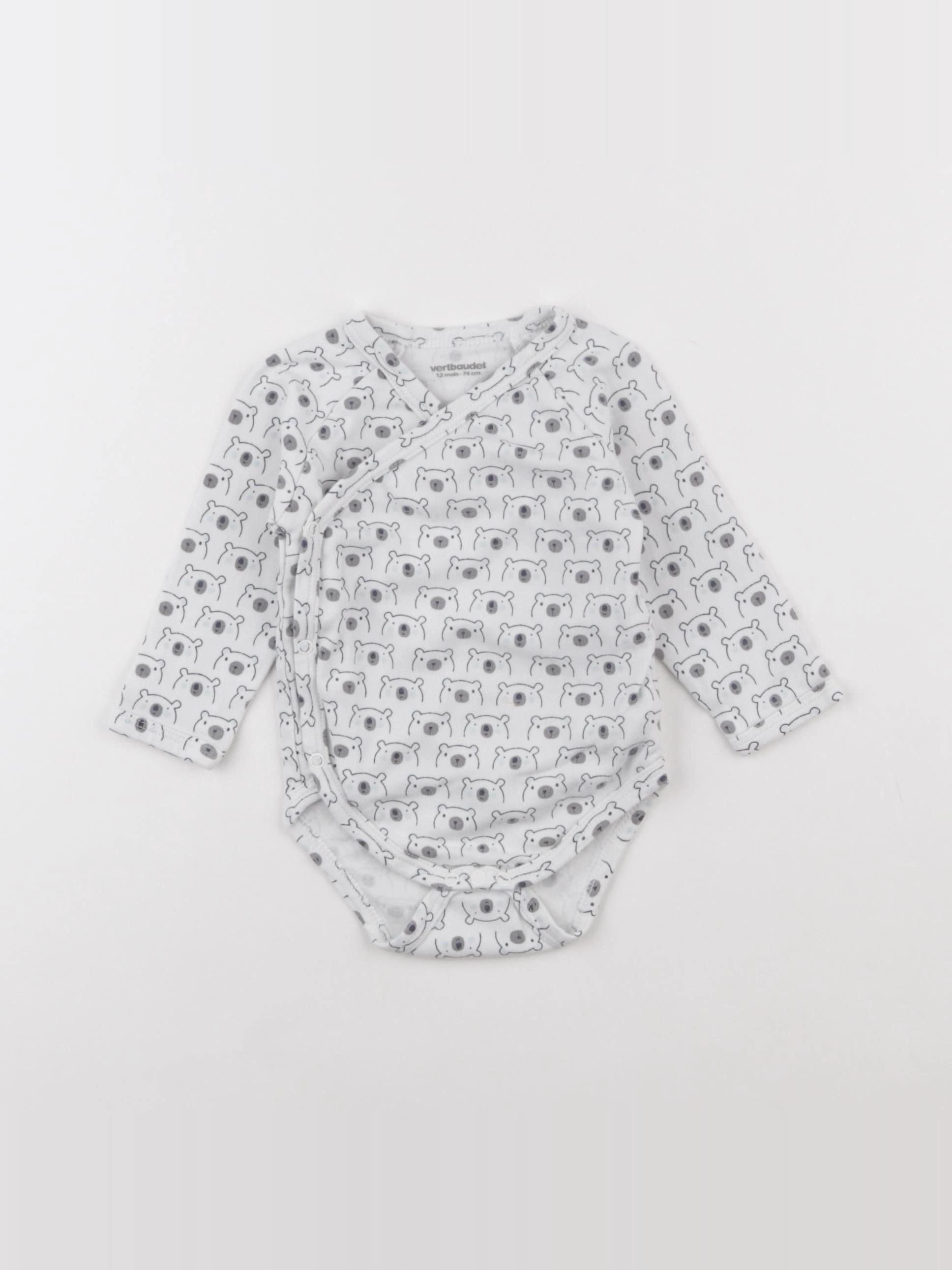 Vertbaudet - body bleu - 12 mois