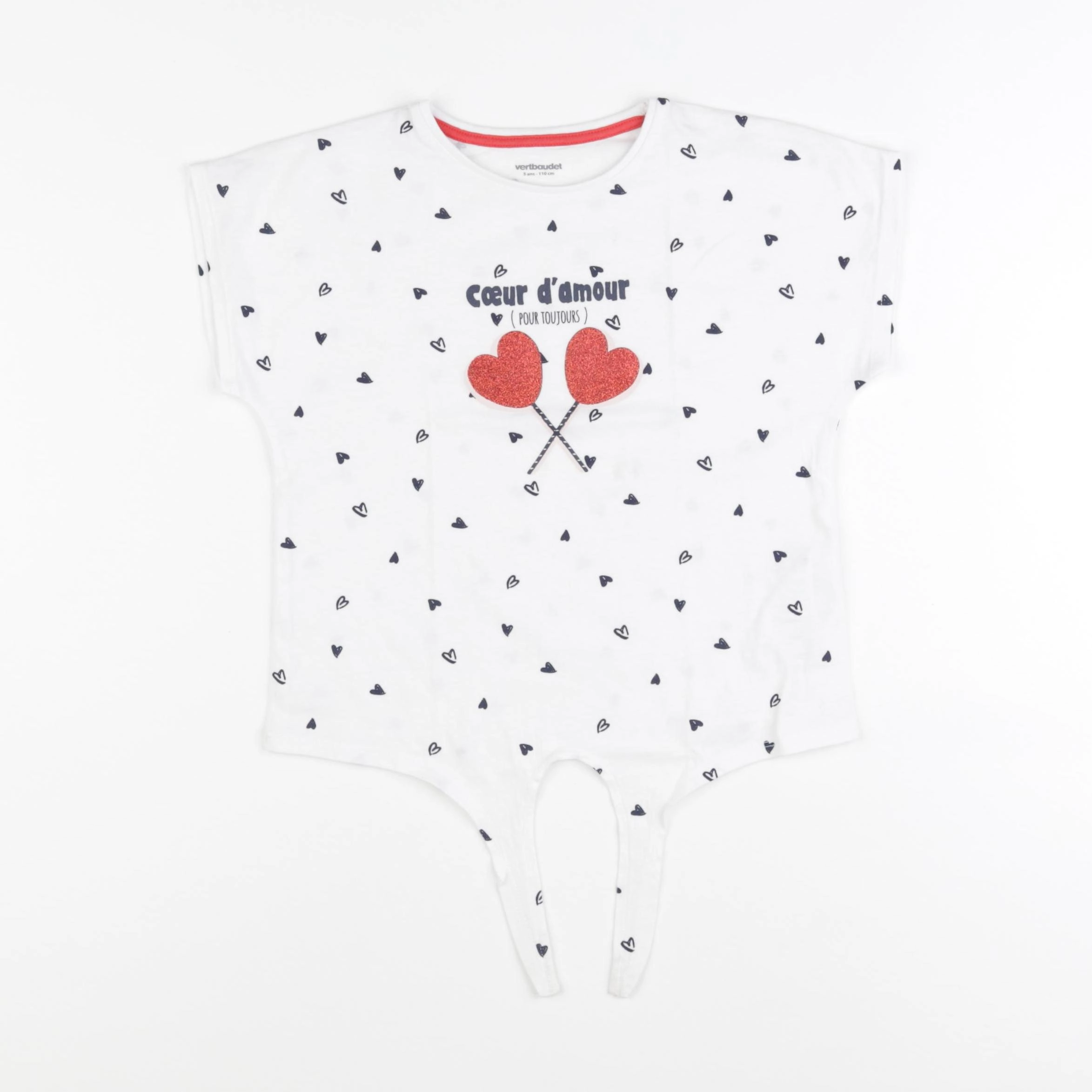 Vertbaudet - tee-shirt blanc - 5 ans