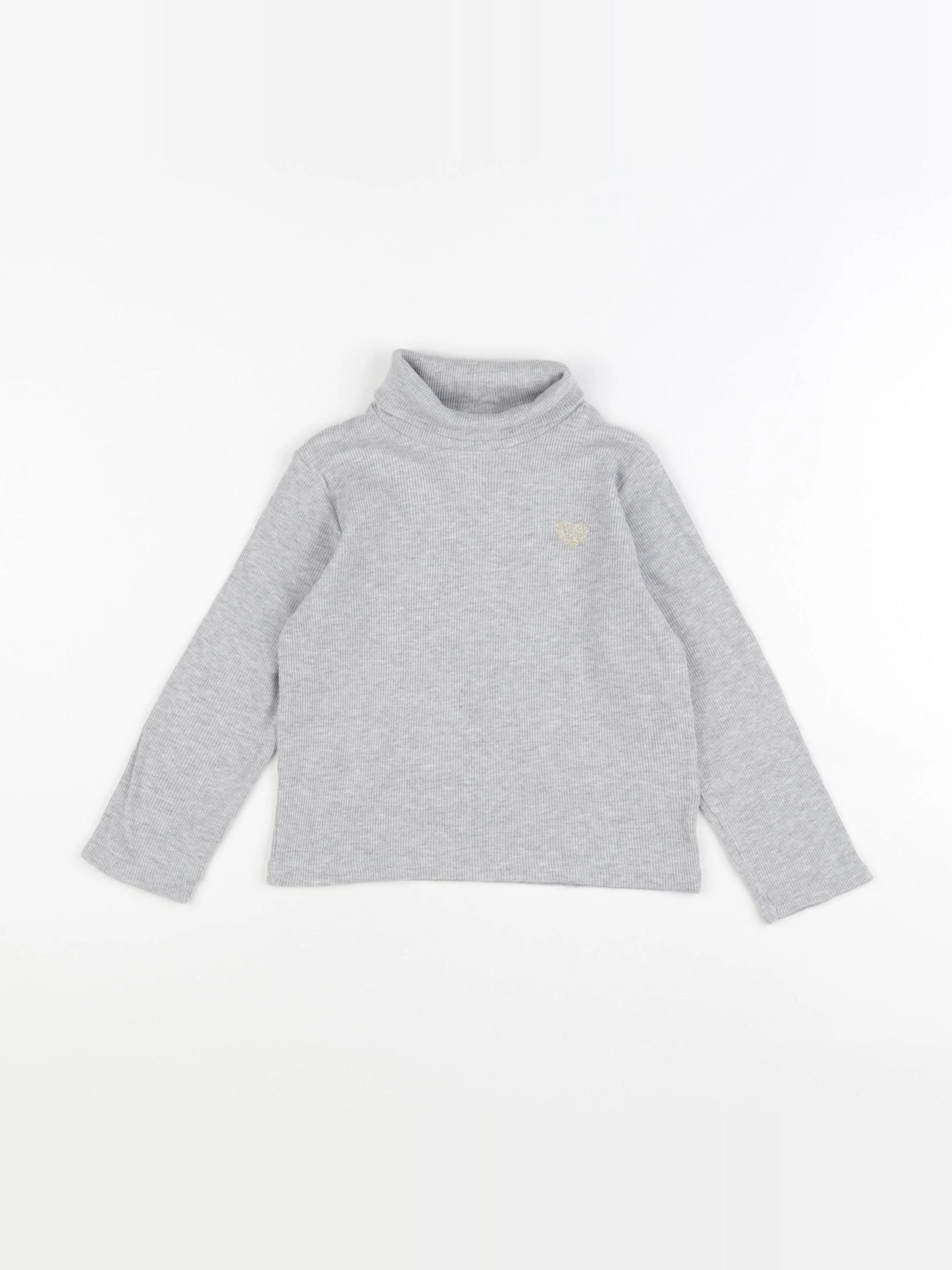 Vertbaudet - sous-pull gris - 6 ans