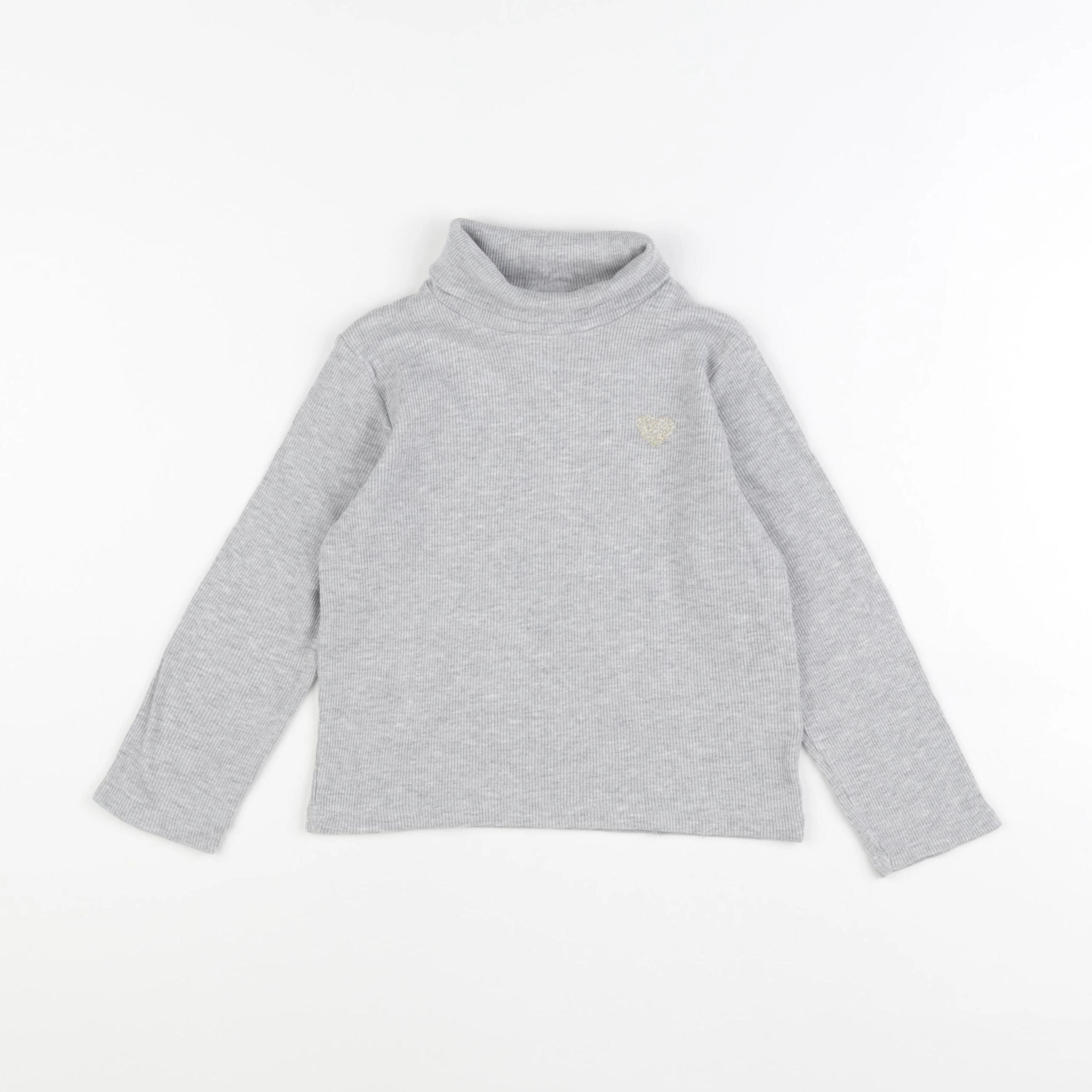 Vertbaudet - sous-pull gris - 6 ans