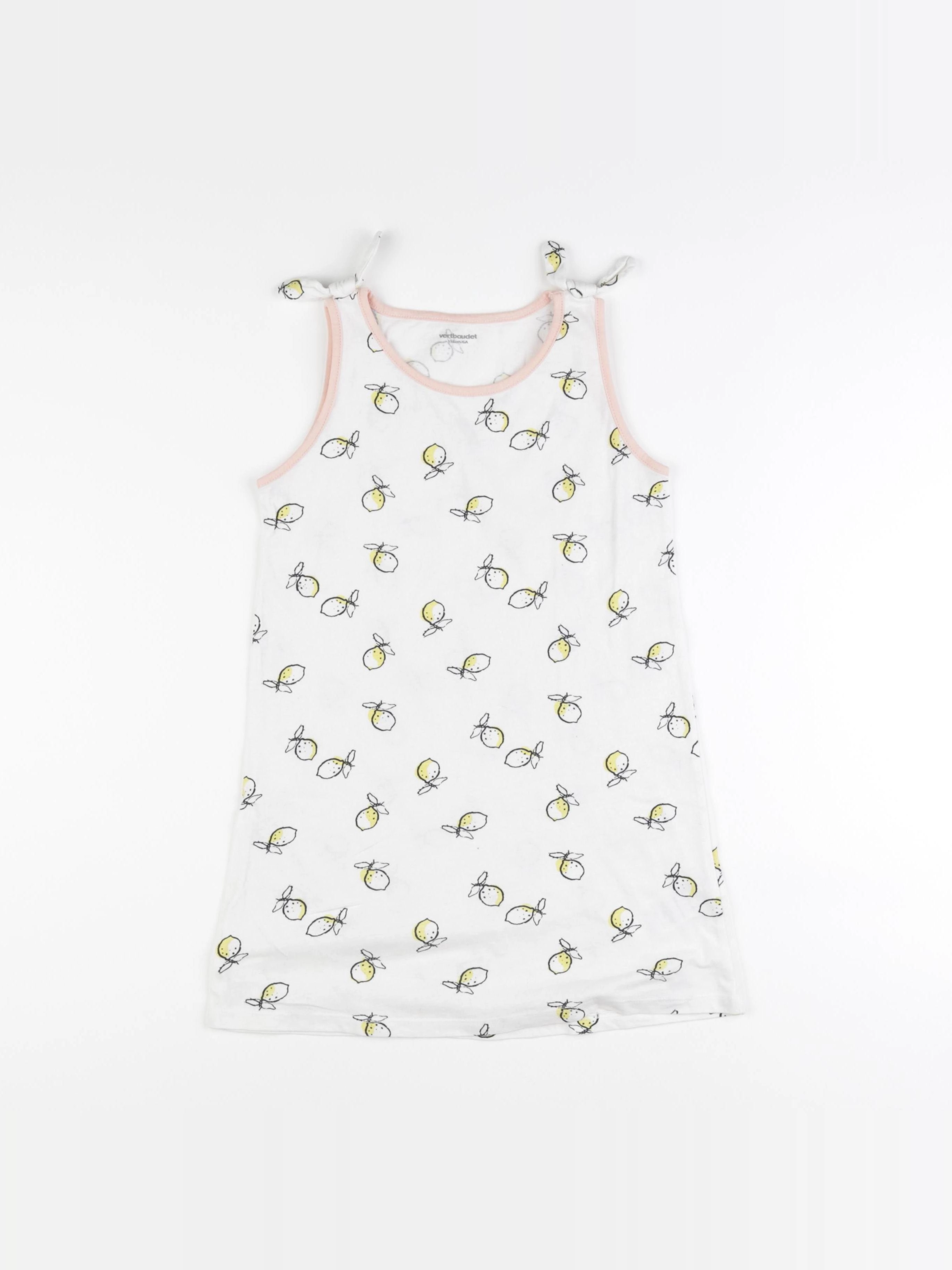 Vertbaudet - chemise de nuit coton blanc - 6 ans