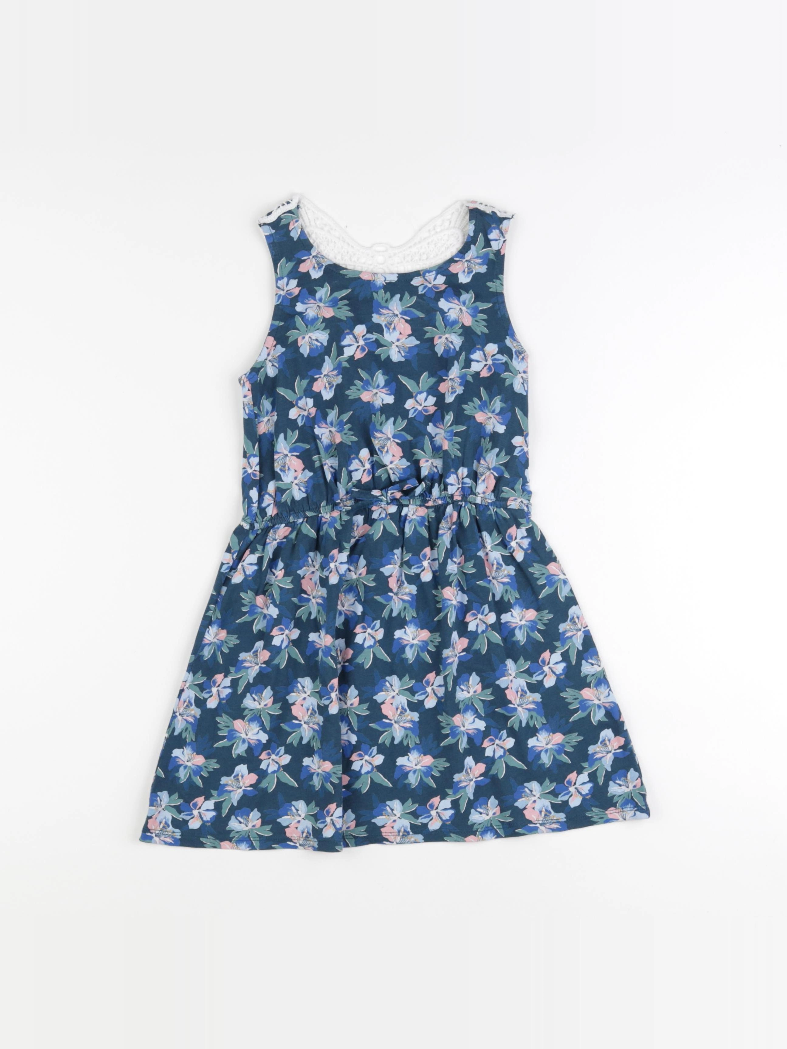 Vertbaudet - robe coton bleu - 5 ans