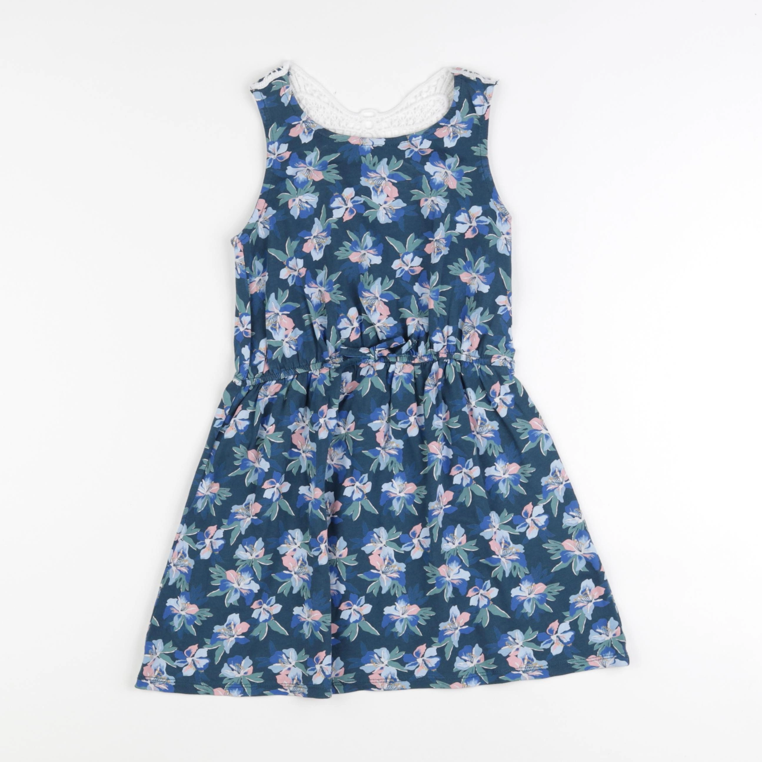 Vertbaudet - robe coton bleu - 5 ans