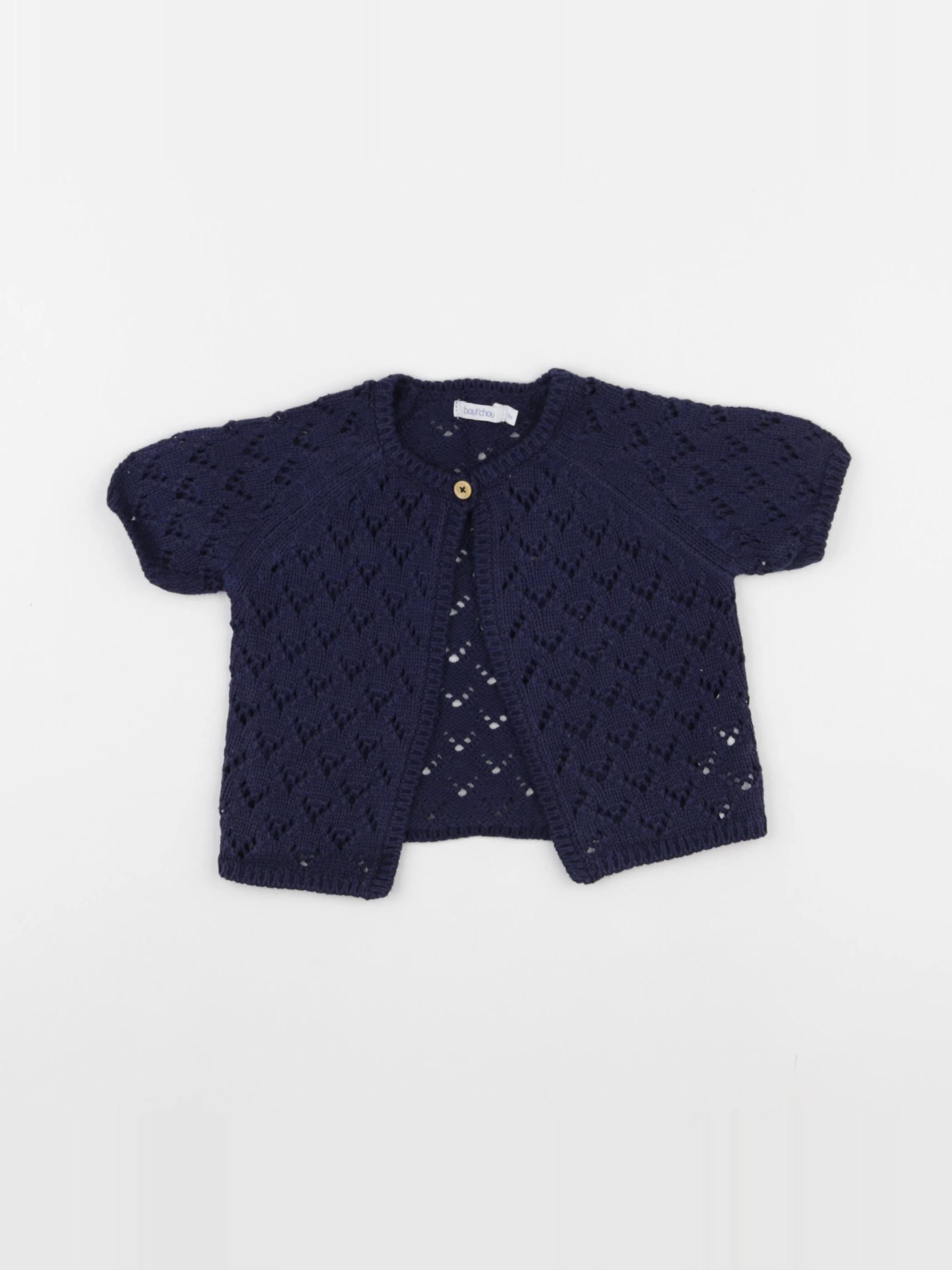 Boutchou - gilet bleu - 9 mois