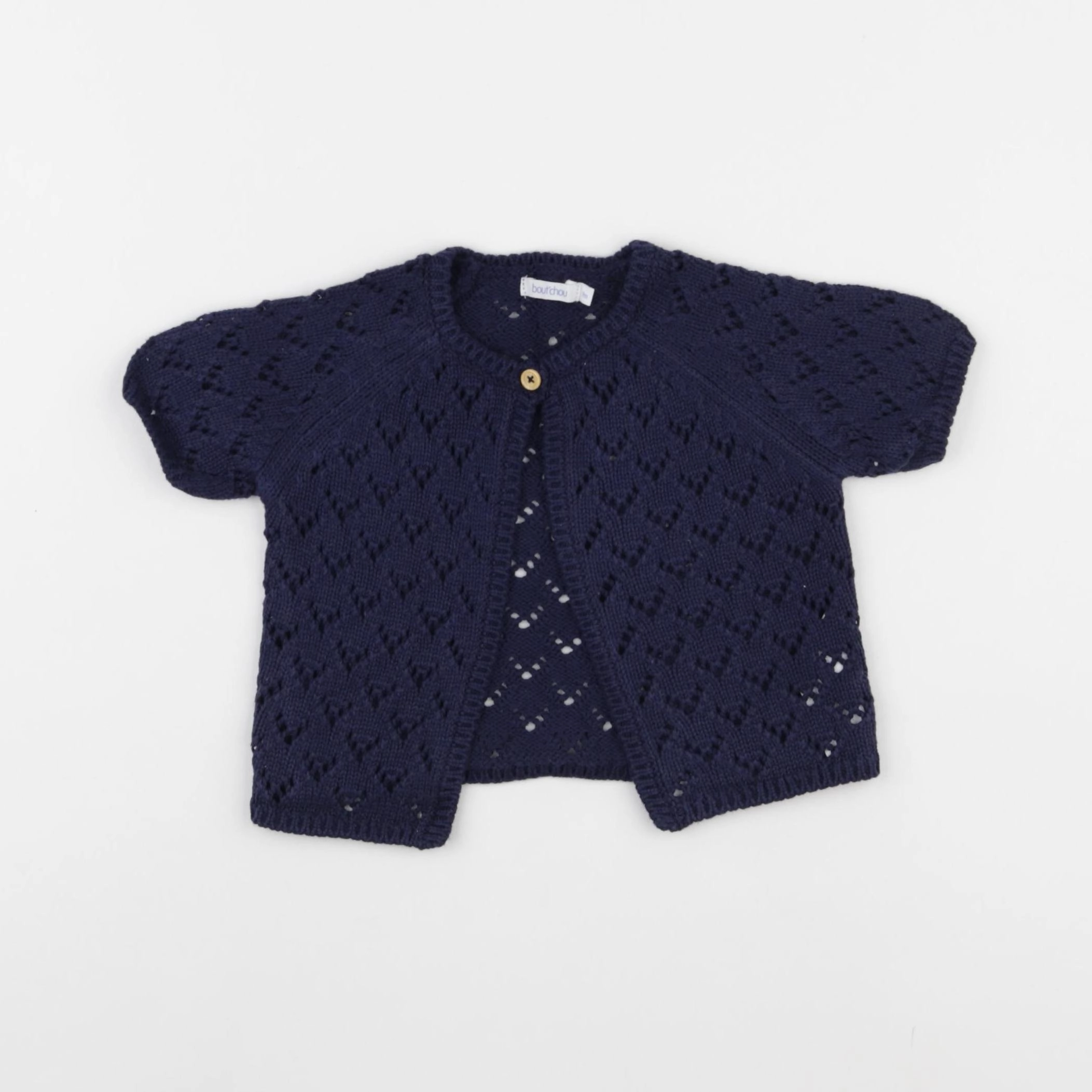 Boutchou - gilet bleu - 9 mois