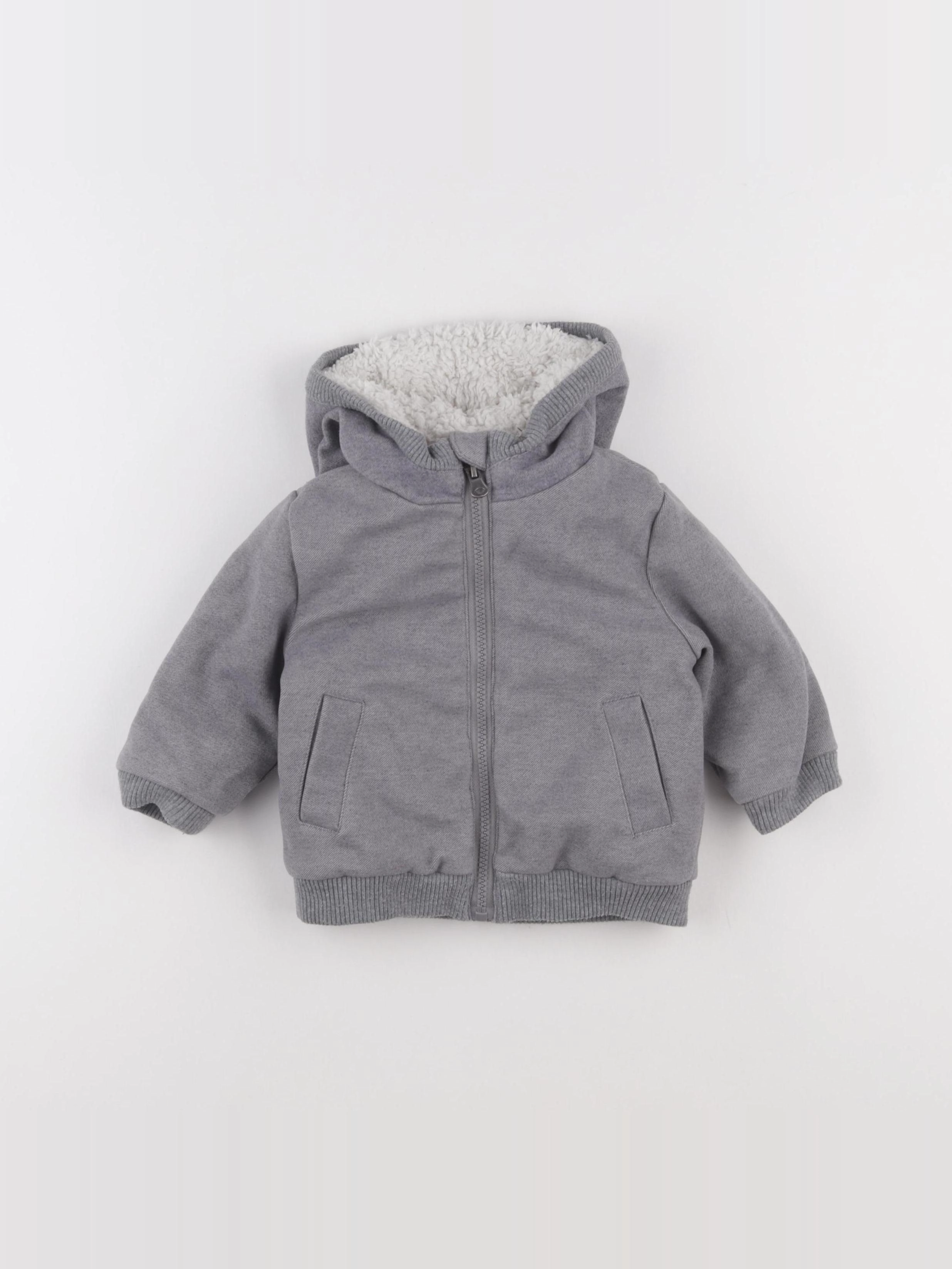 Vertbaudet - veste gris - 12 mois