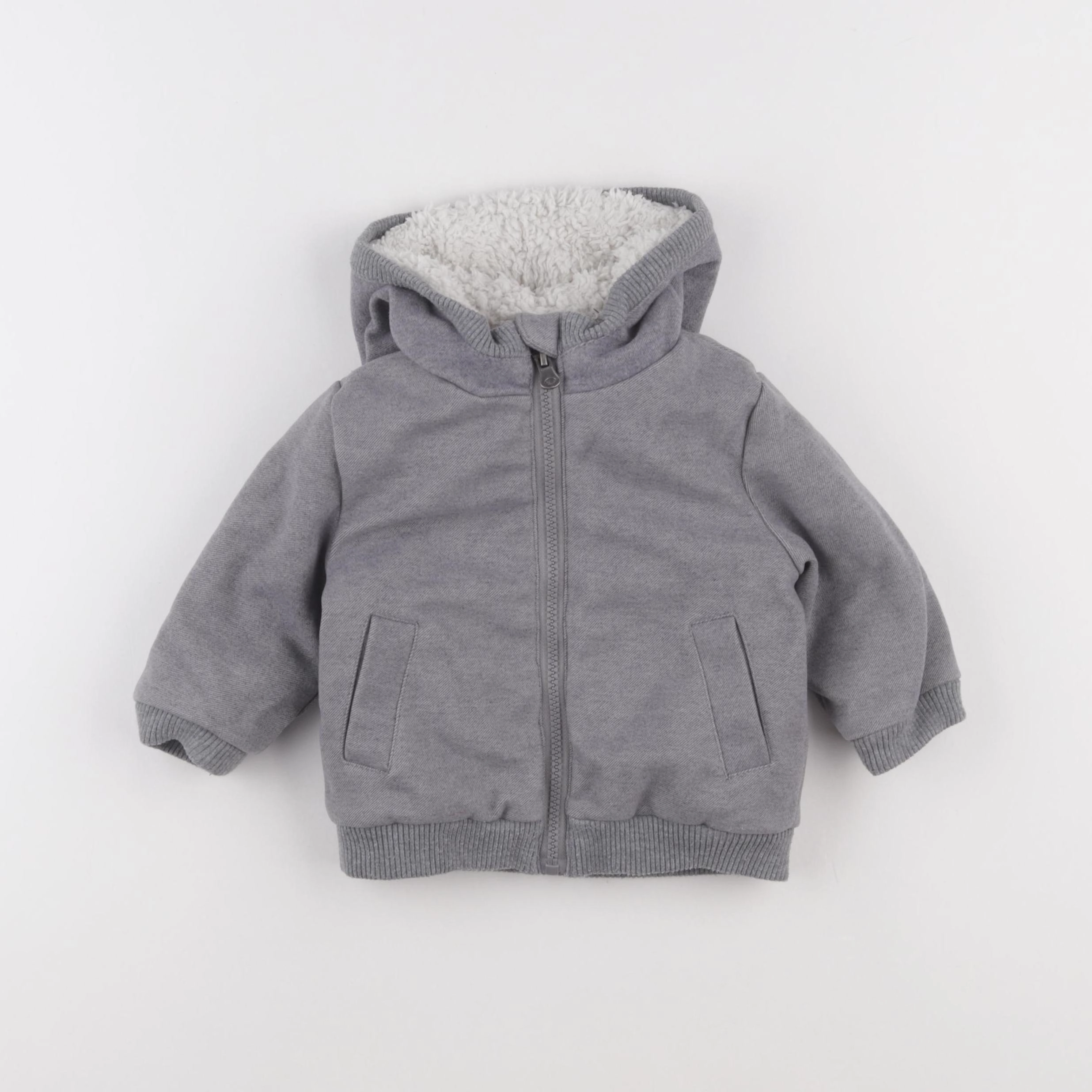 Vertbaudet - veste gris - 12 mois