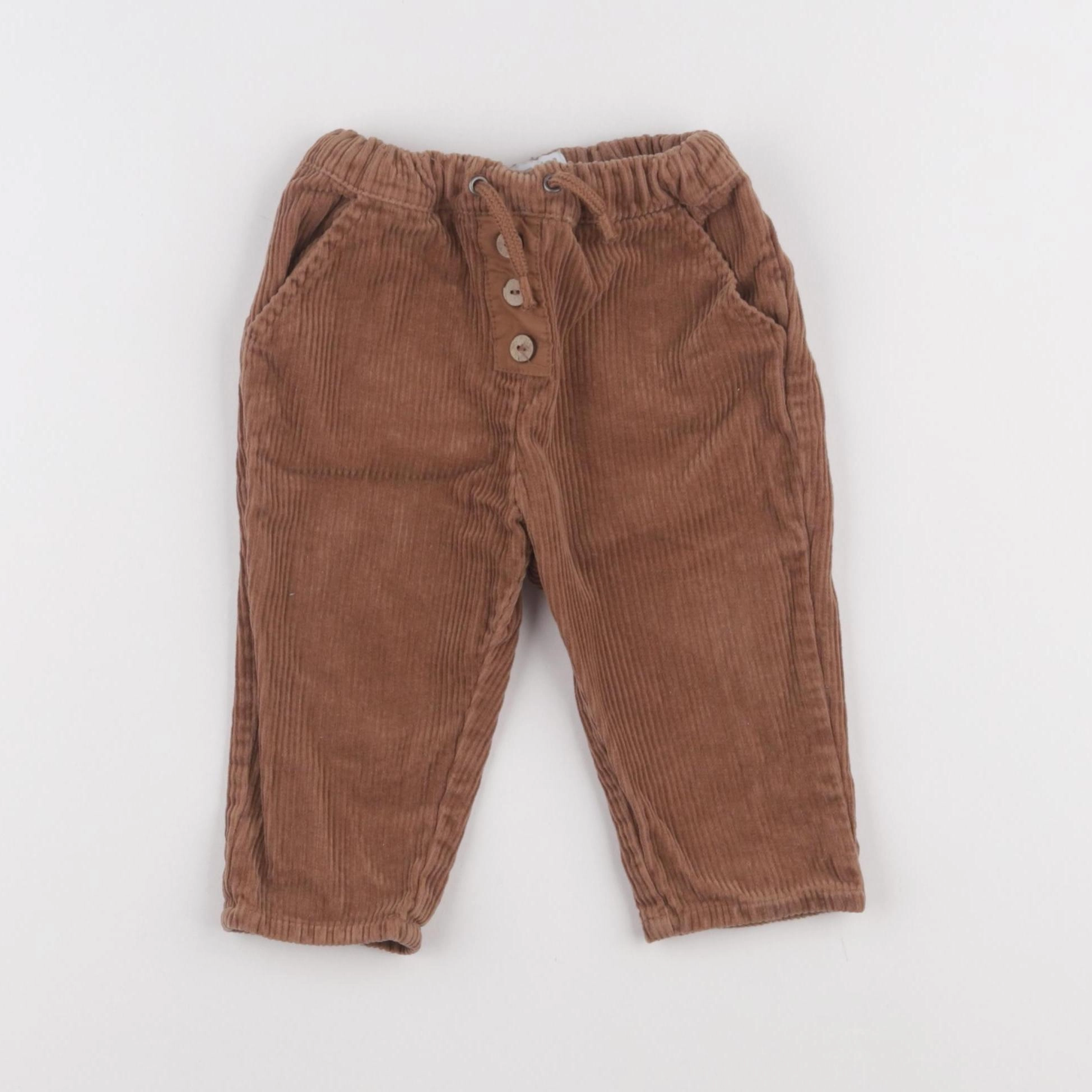 Vertbaudet - pantalon marron - 12 mois