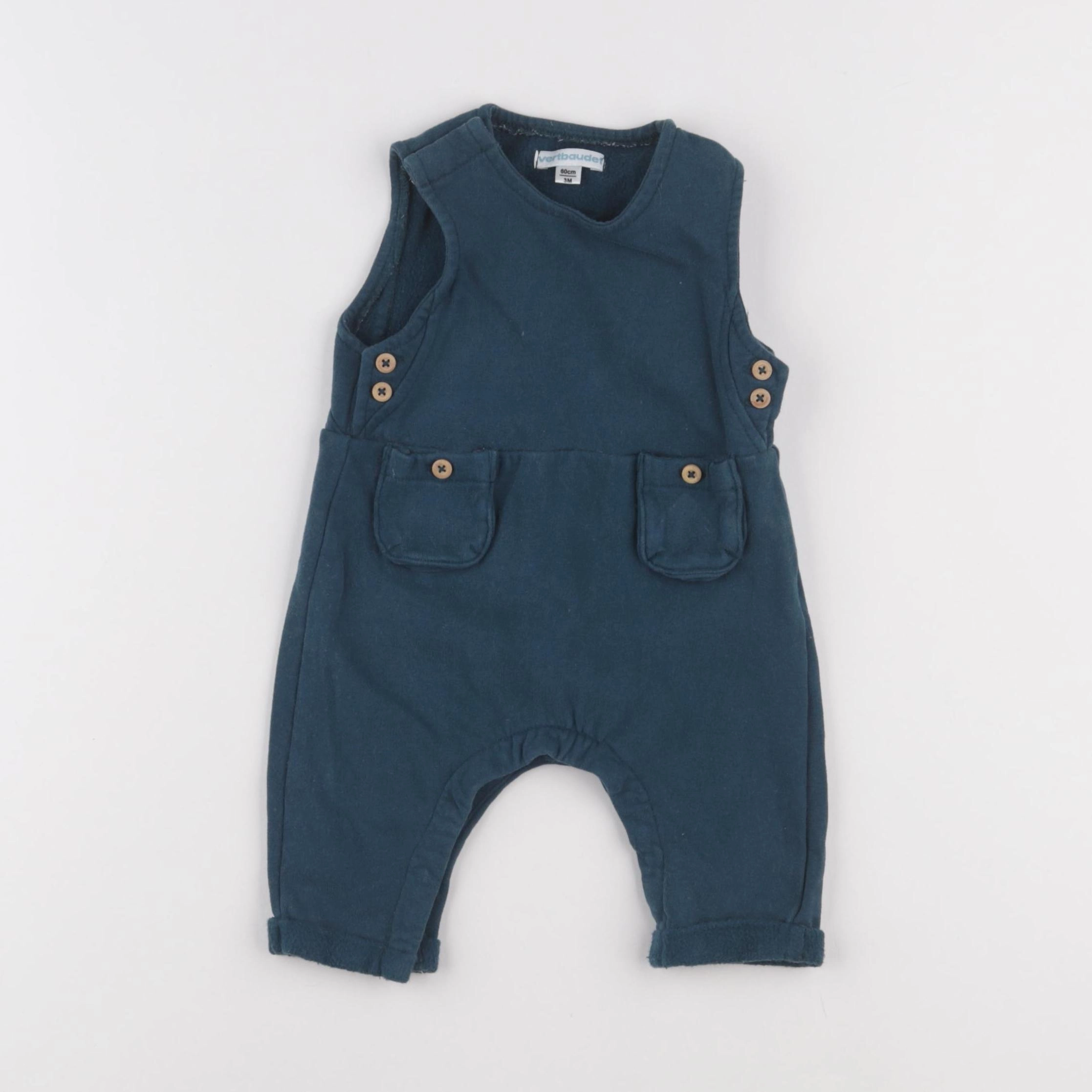 Vertbaudet - combinaison bleu - 3 mois