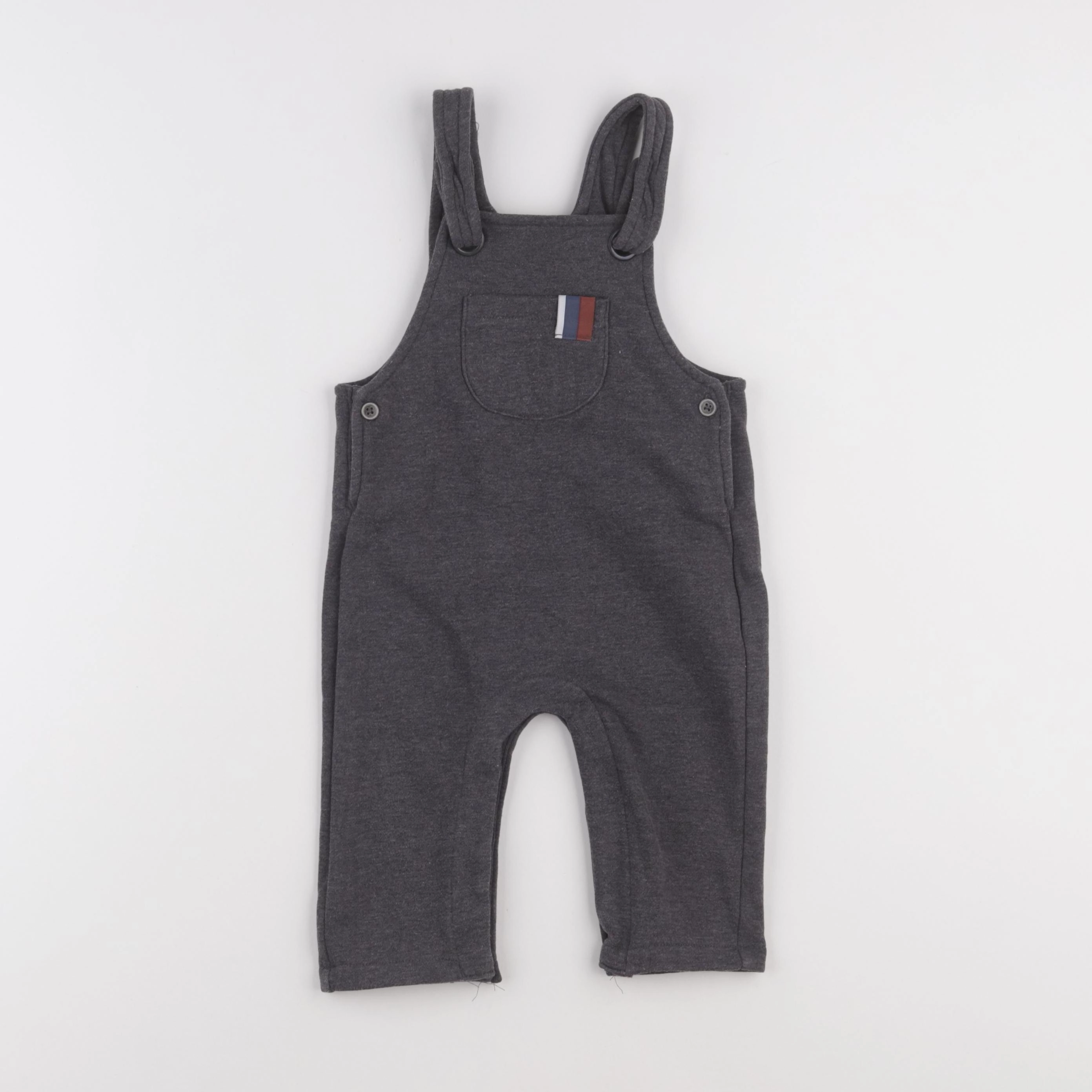 Vertbaudet - salopette gris - 12 mois