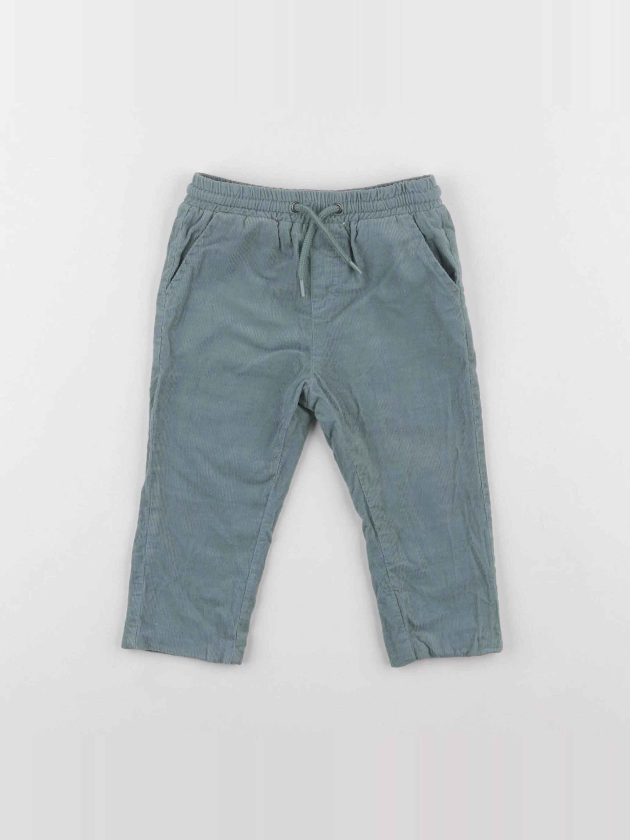Vertbaudet - pantalon bleu - 12 mois