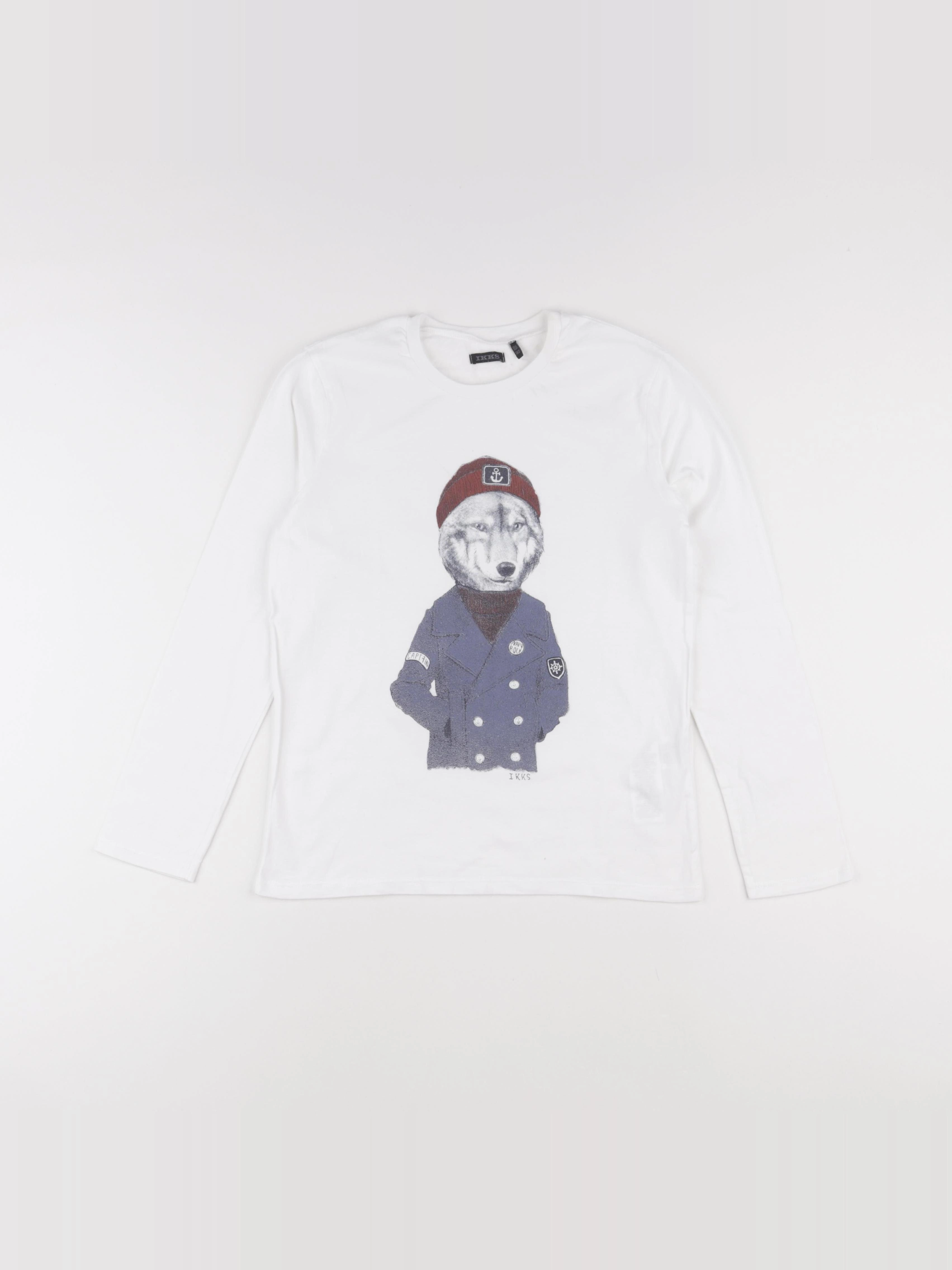 IKKS - tee-shirt blanc - 10 ans