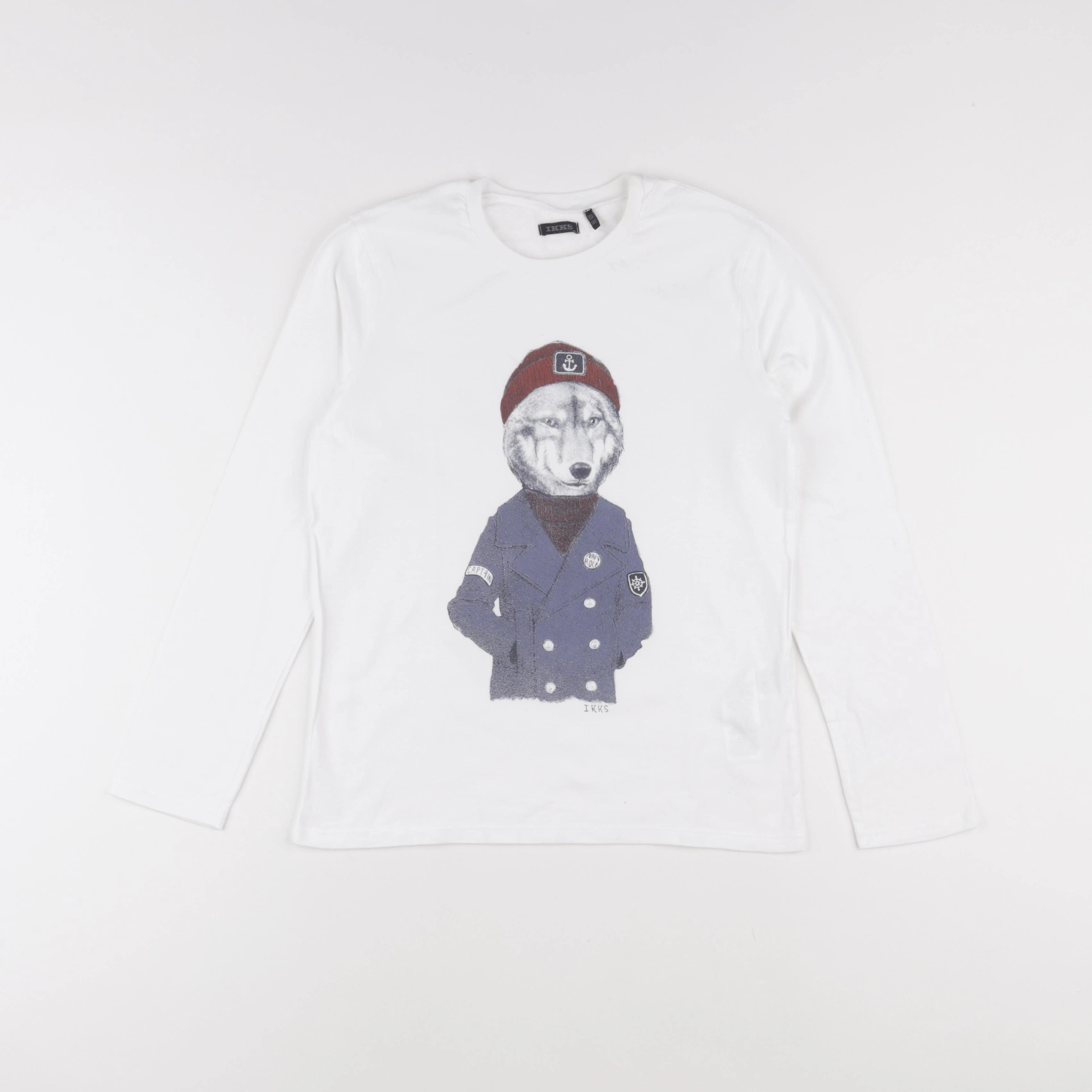 IKKS - tee-shirt blanc - 10 ans
