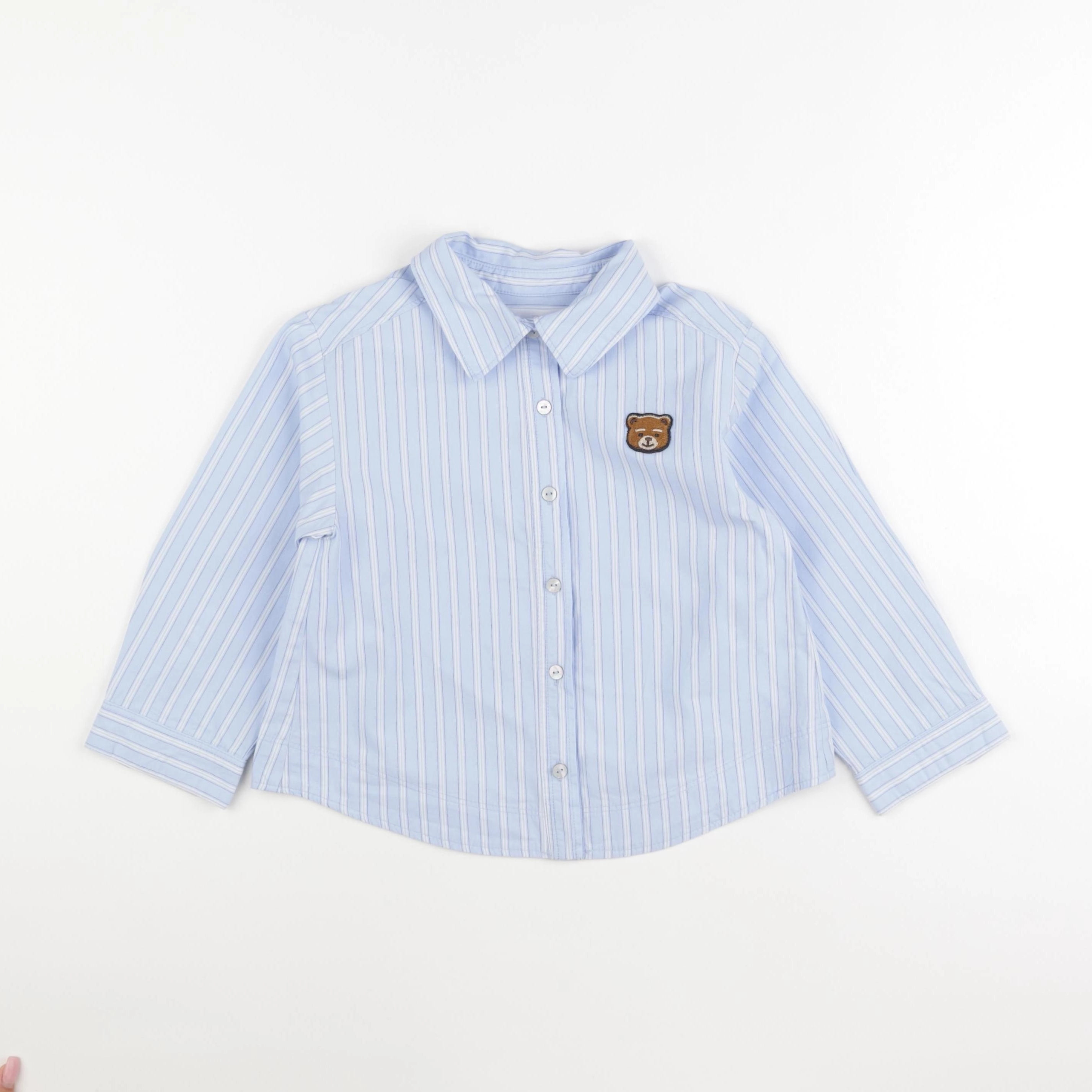 Zara - chemise bleu, blanc - 3 ans