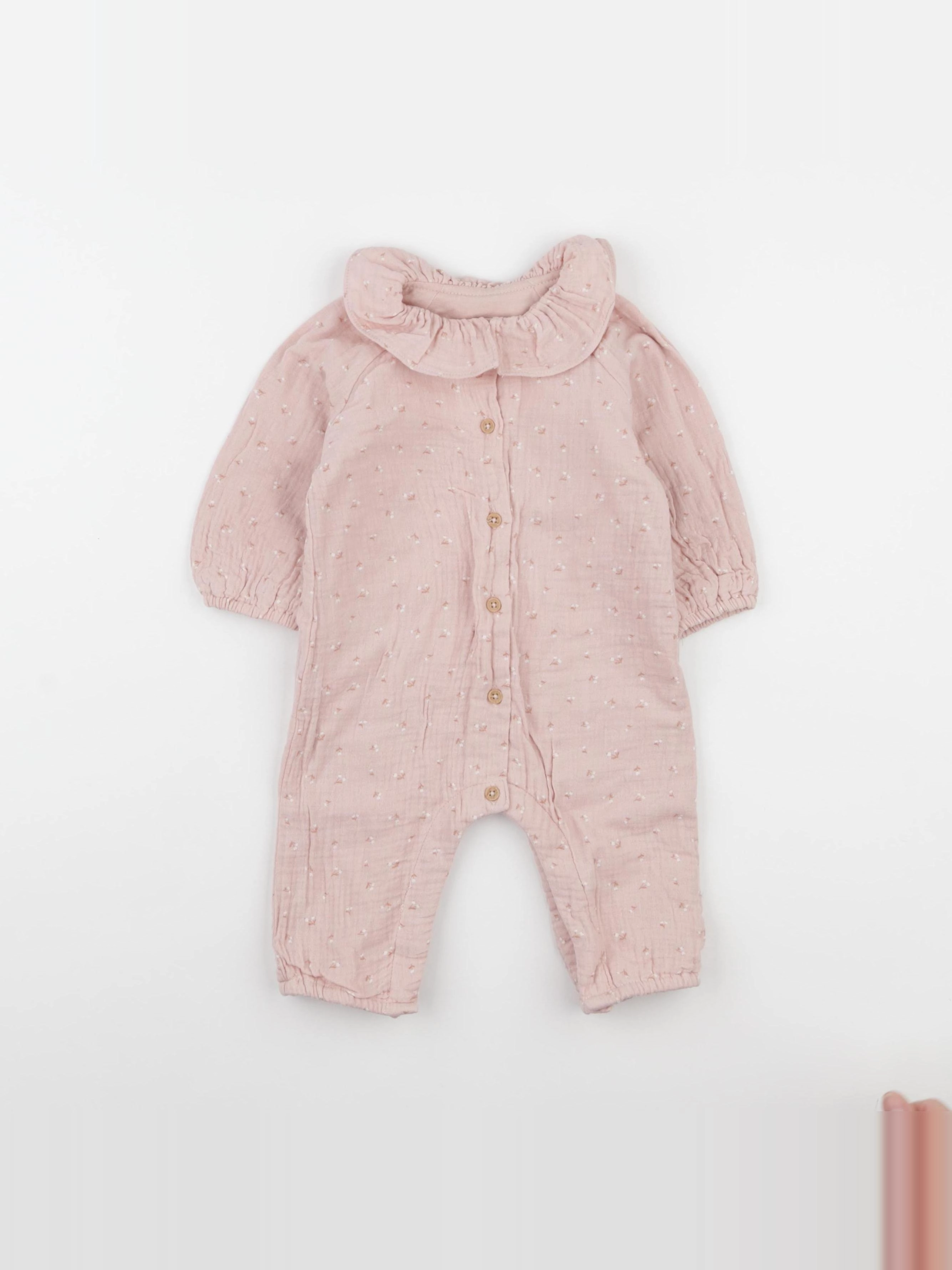 Vertbaudet - pyjama coton rose - 6 mois