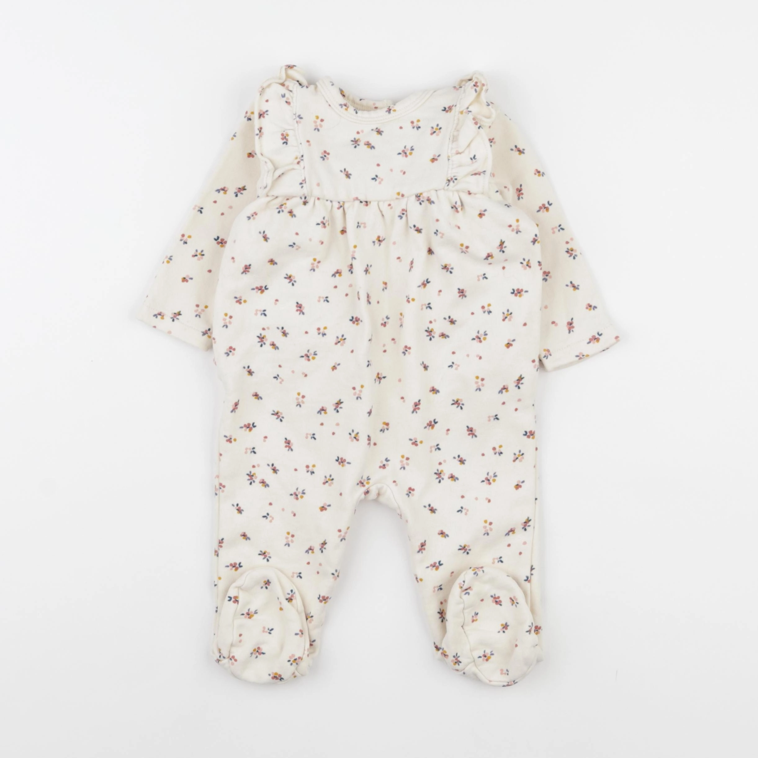 Vertbaudet - pyjama coton beige - 6 mois