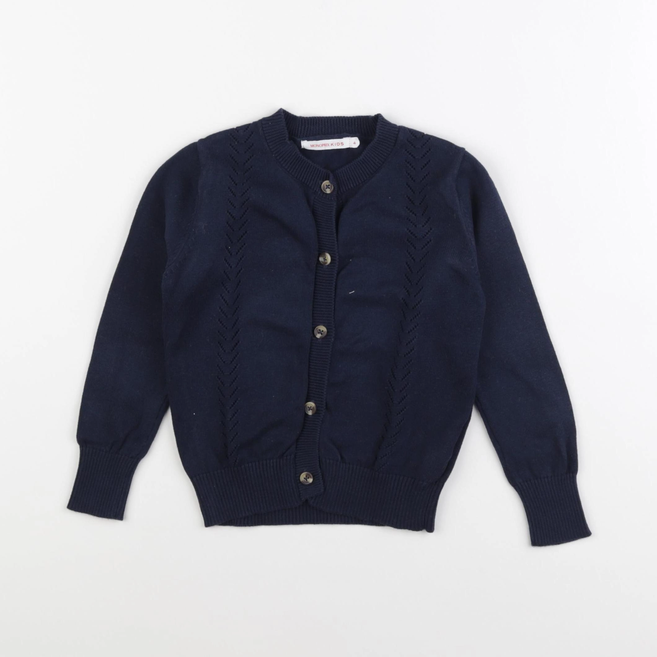 Monoprix - gilet bleu - 4 ans