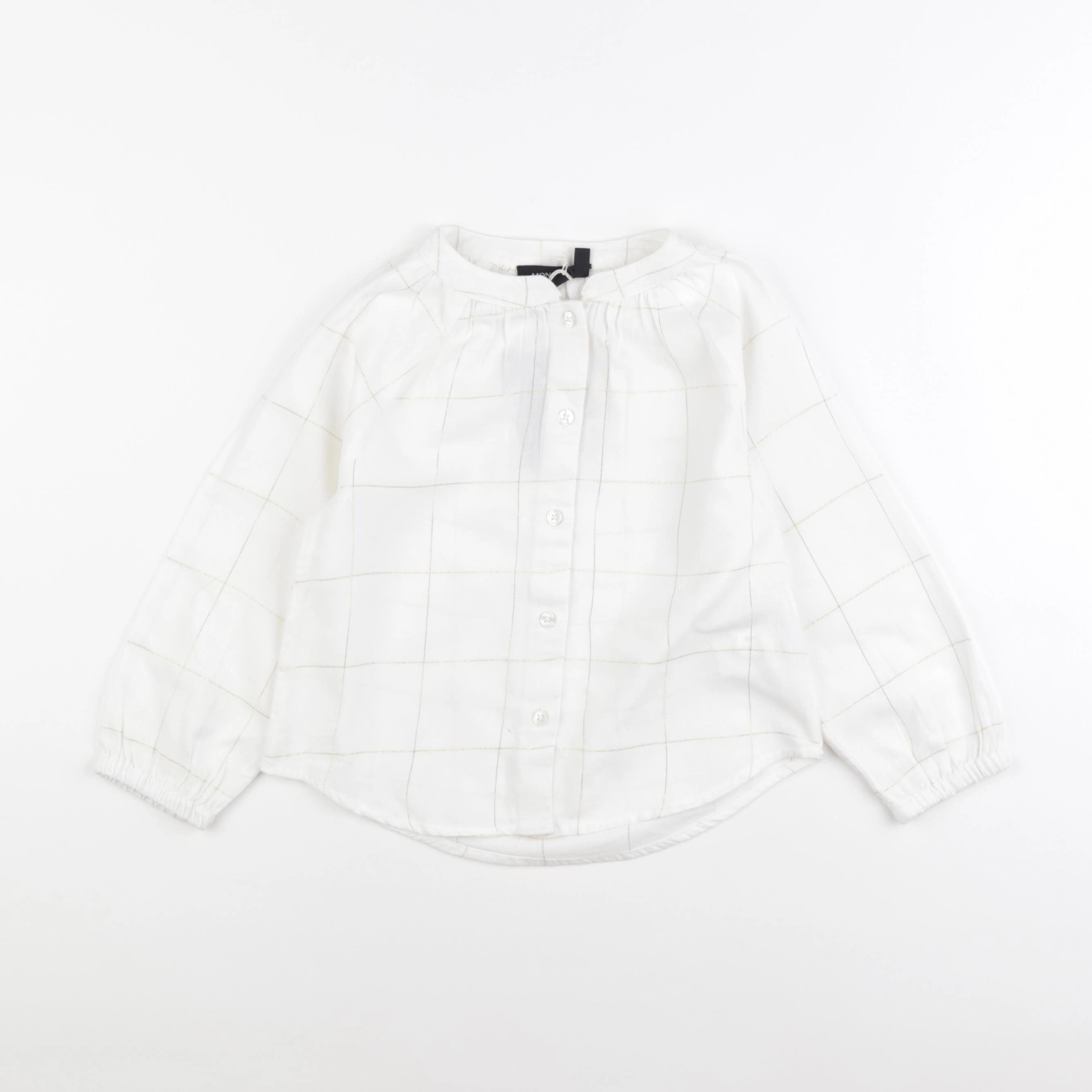 Monoprix - blouse blanc, or - 5 ans