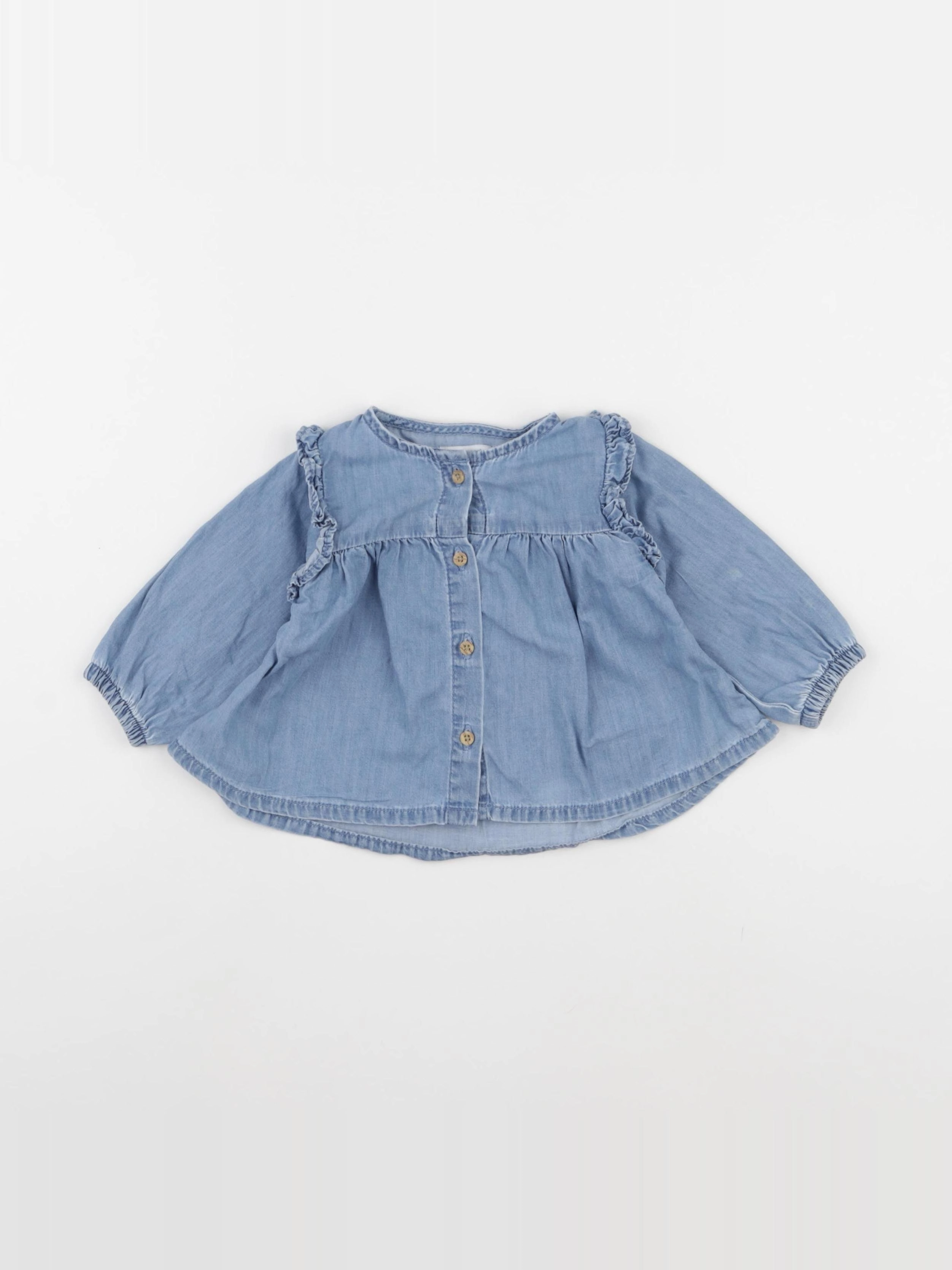 Vertbaudet - blouse bleu - 6 mois