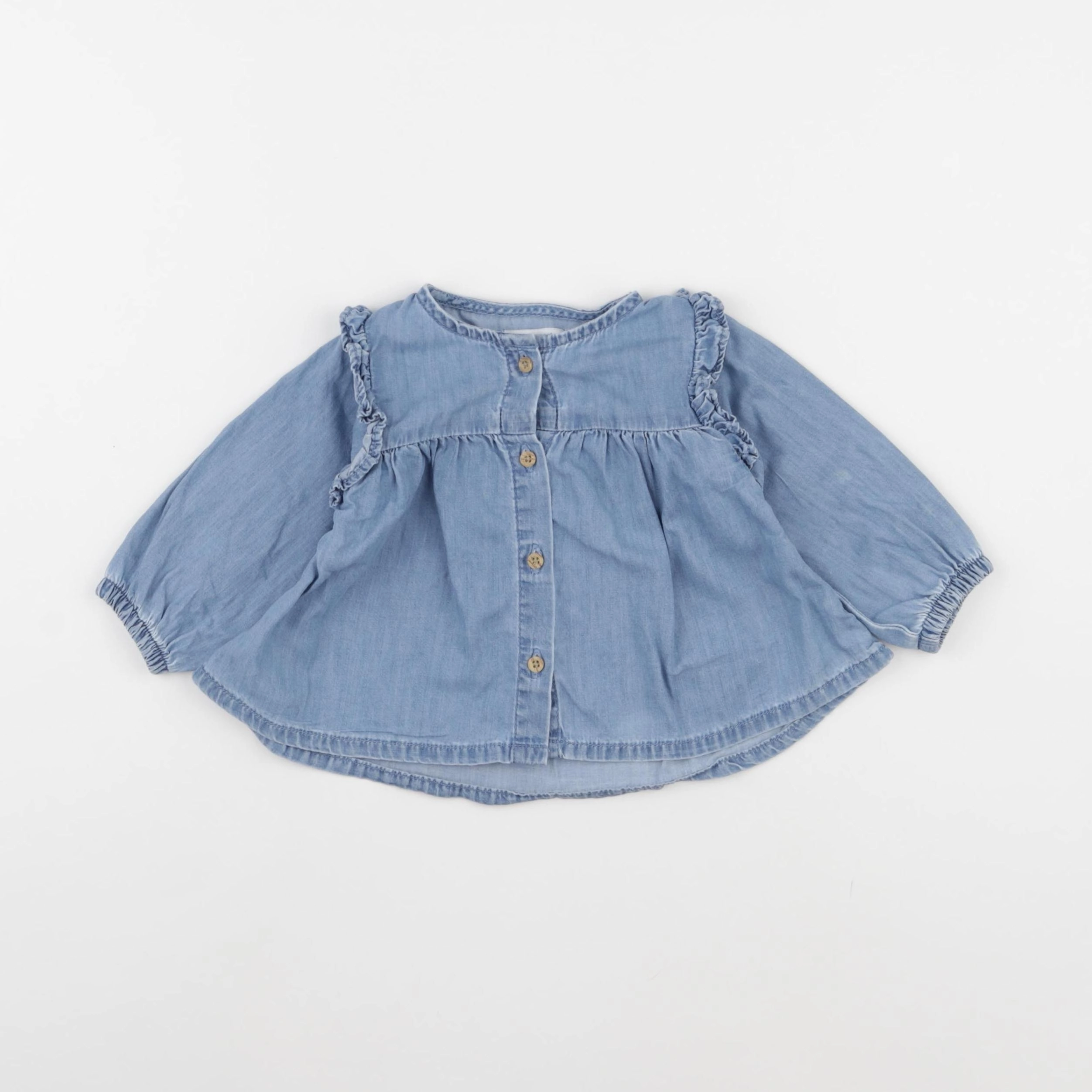 Vertbaudet - blouse bleu - 6 mois