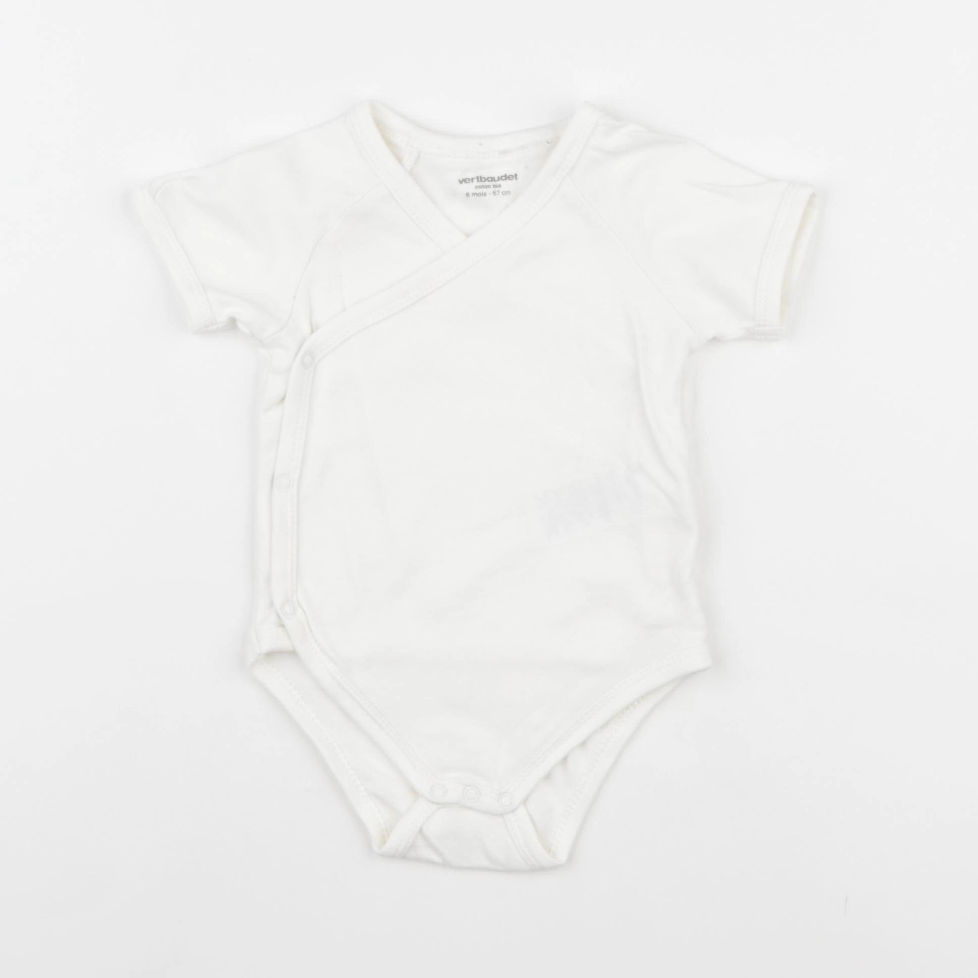 Vertbaudet - body blanc - 6 mois